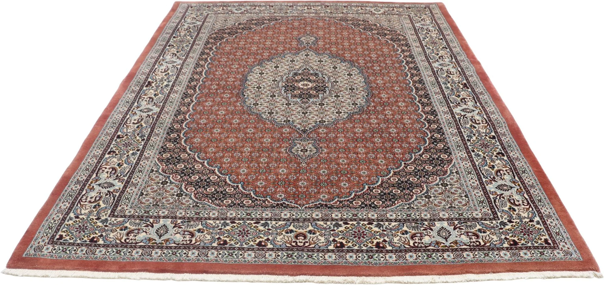 Moud Persian Rug 178 × 235 cm, Wool & Silk, hand-knotted