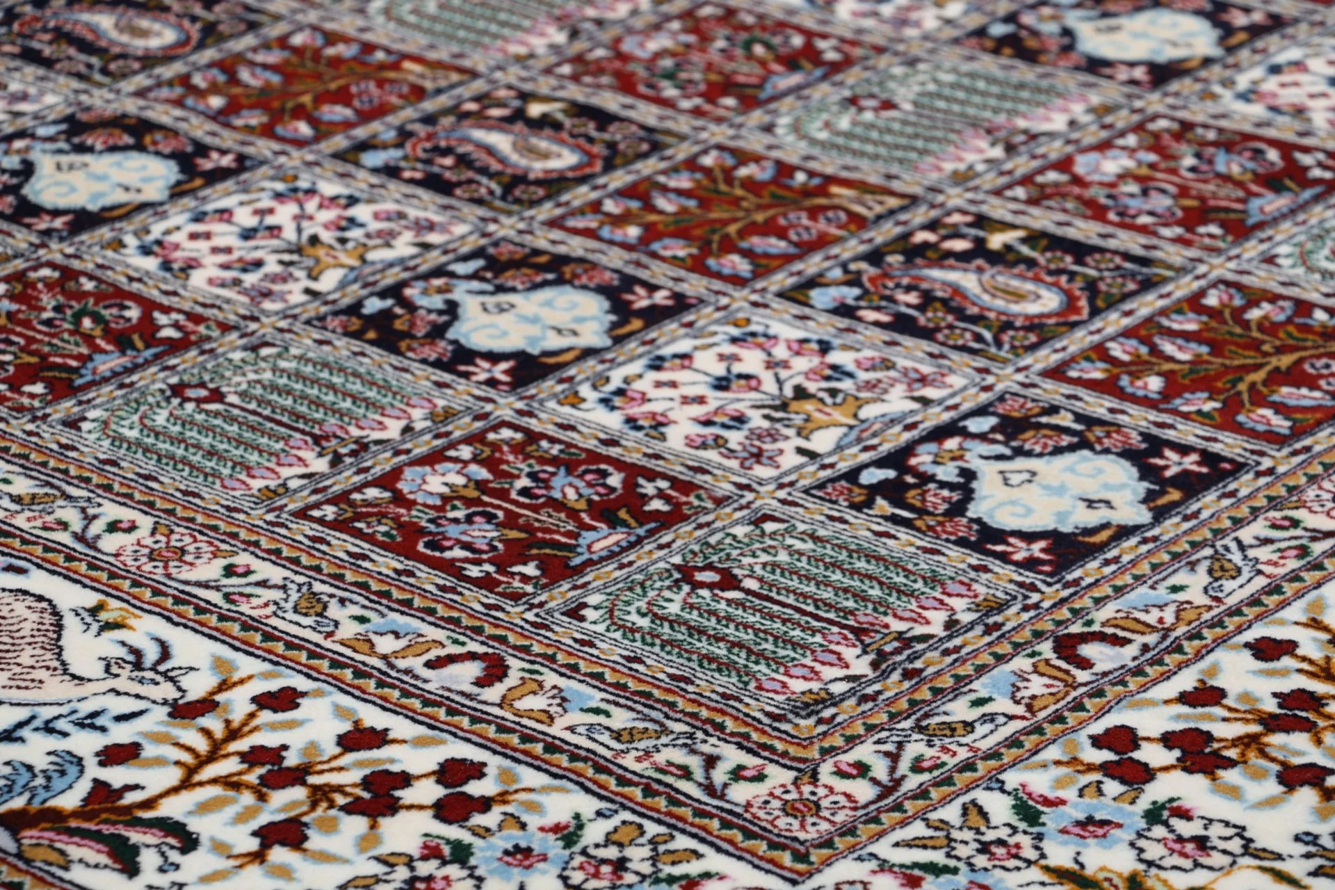 Hand-Knotted Wool Moud Persian Rug, 245 × 345 cm