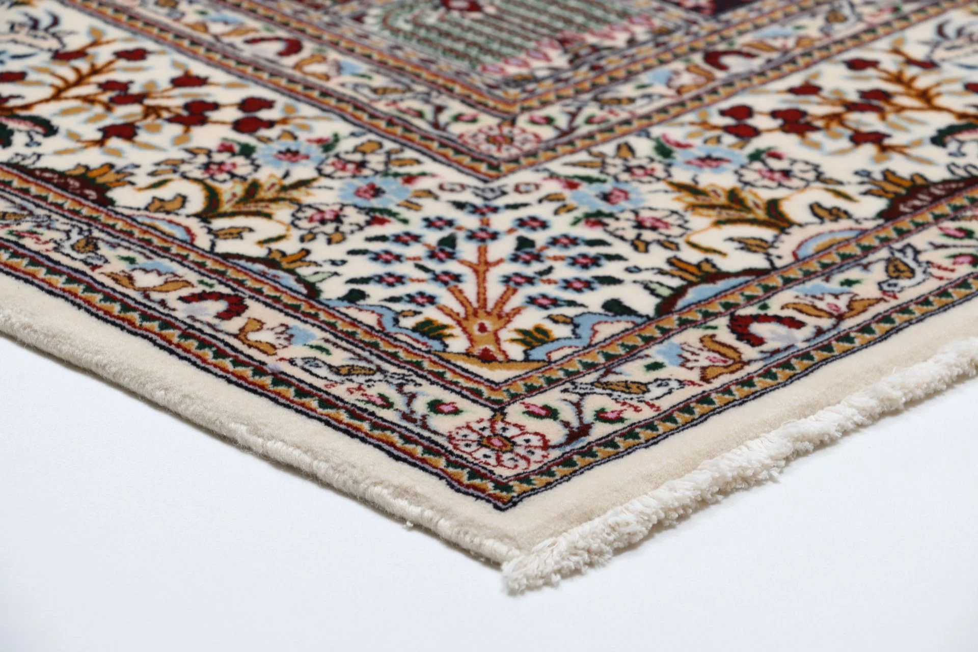 Hand-Knotted Wool Moud Persian Rug, 245 × 345 cm