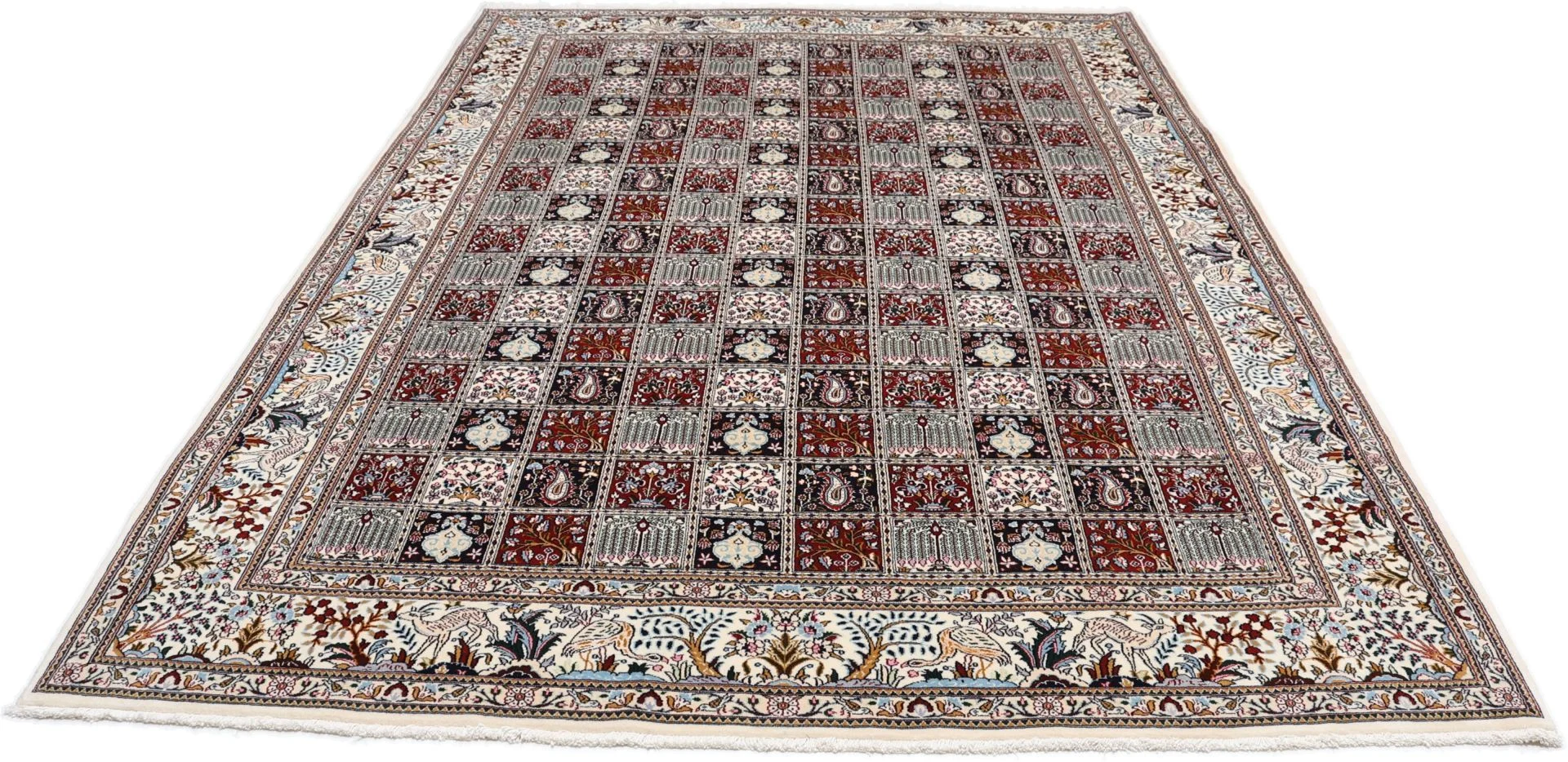 Hand-Knotted Wool Moud Persian Rug, 245 × 345 cm