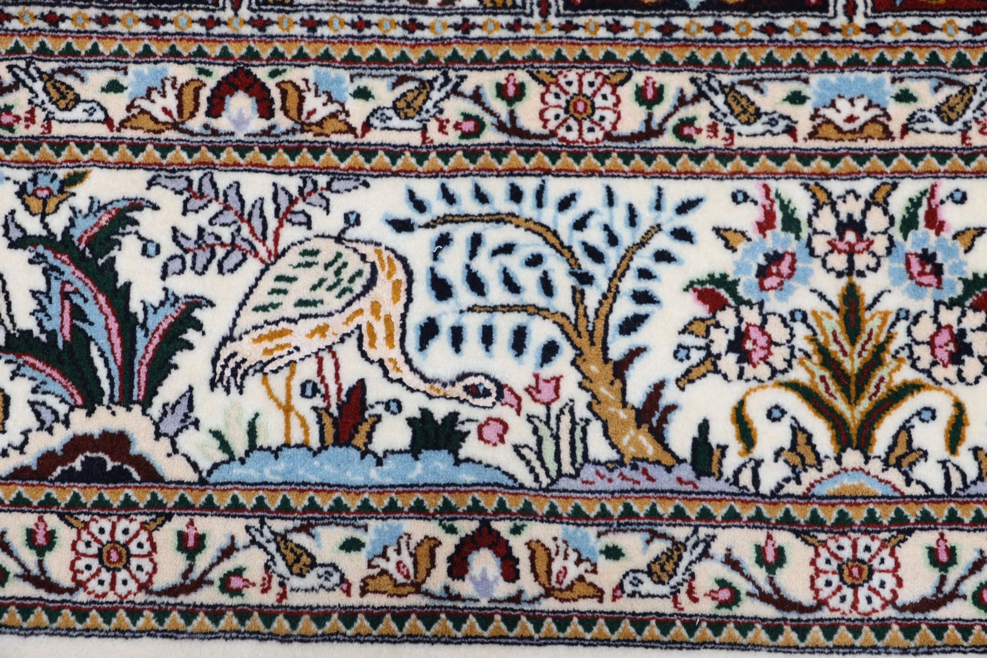 Hand-Knotted Wool Moud Persian Rug, 245 × 345 cm