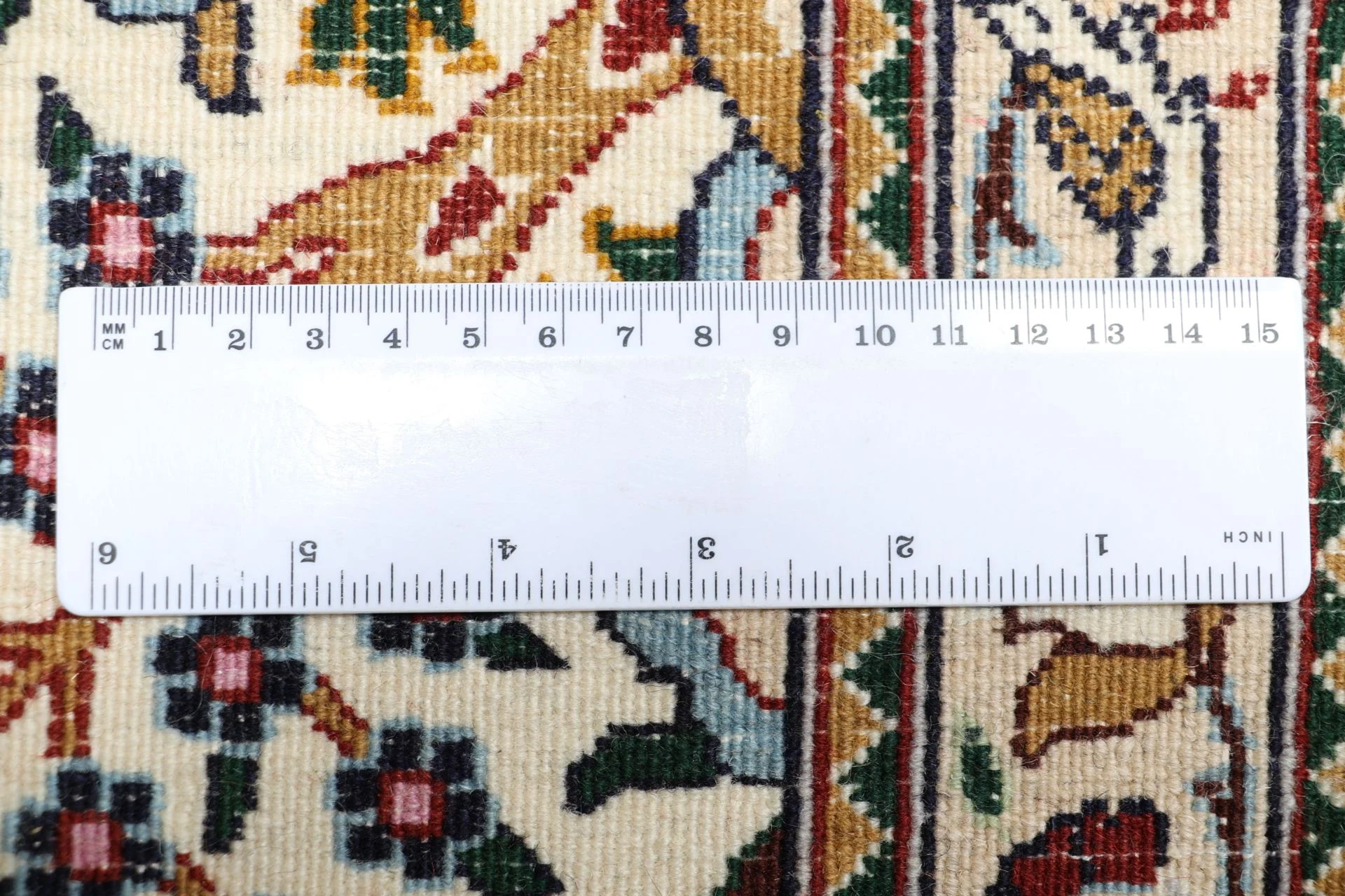 Hand-Knotted Wool Moud Persian Rug, 245 × 345 cm