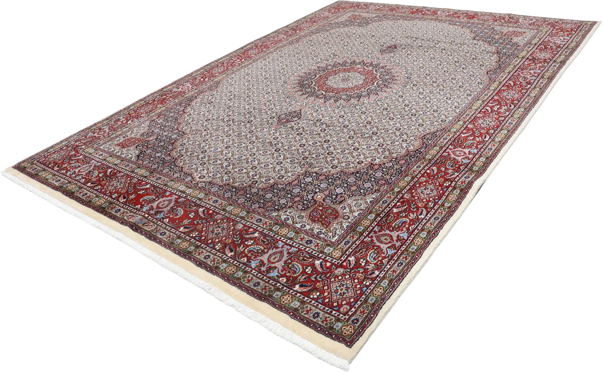 Moud Persian Rug 200 × 293 cm, Wool & Silk, hand-knotted