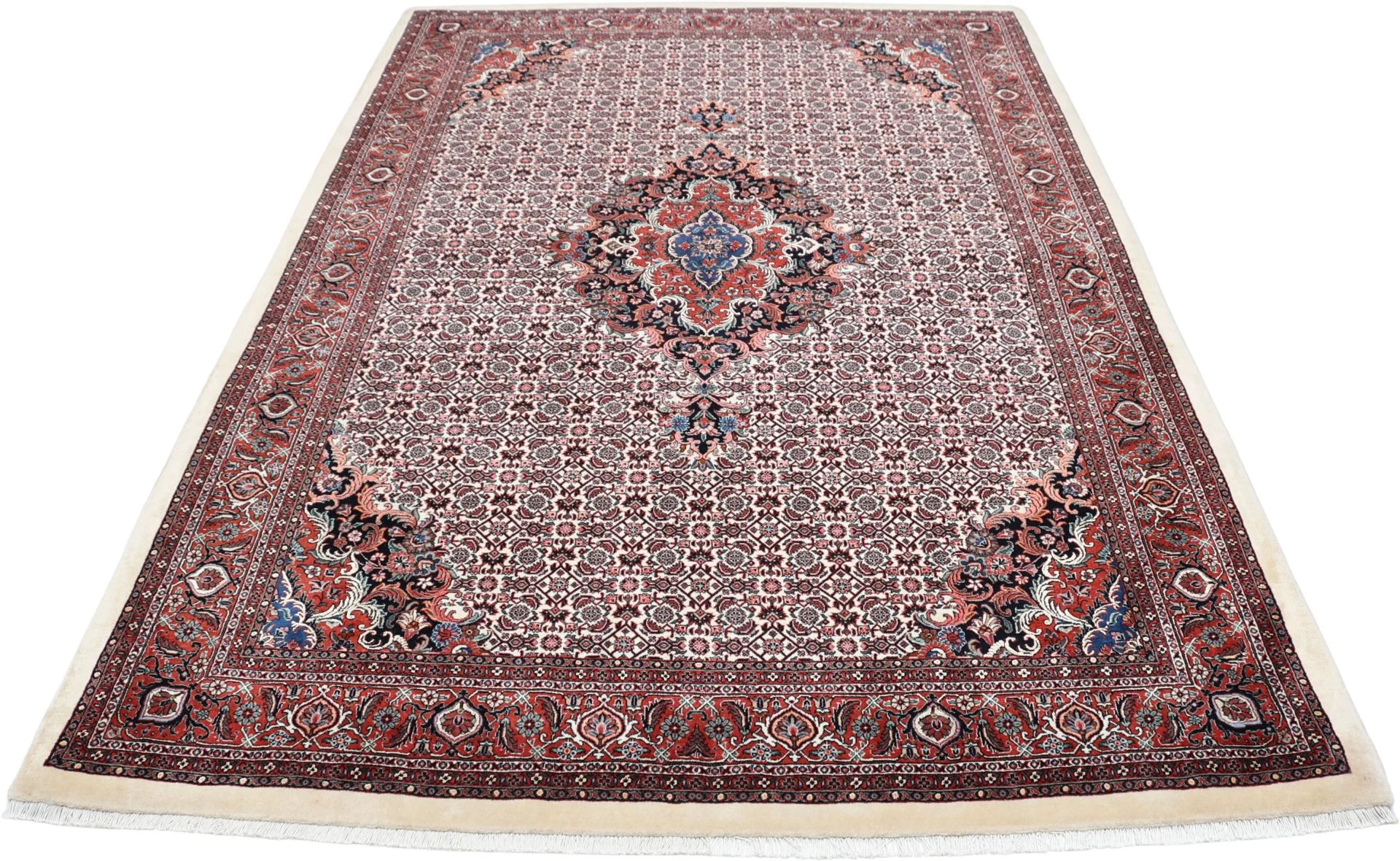 Hand-Knotted Wool & Silk Bijar Persian Rug, 175 × 255 cm