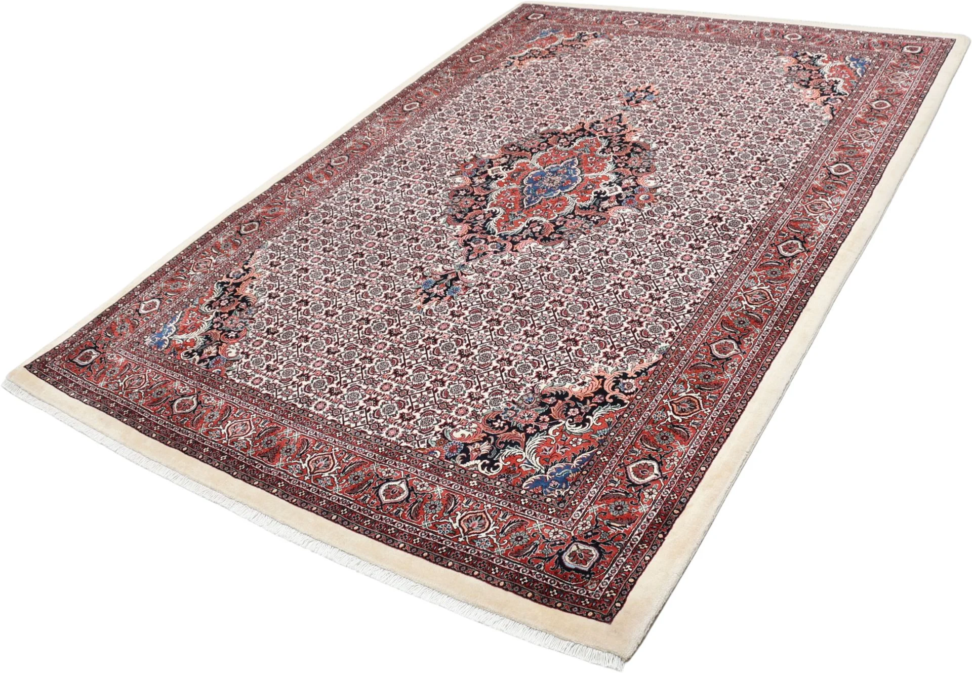 Hand-Knotted Wool & Silk Bijar Persian Rug, 175 × 255 cm