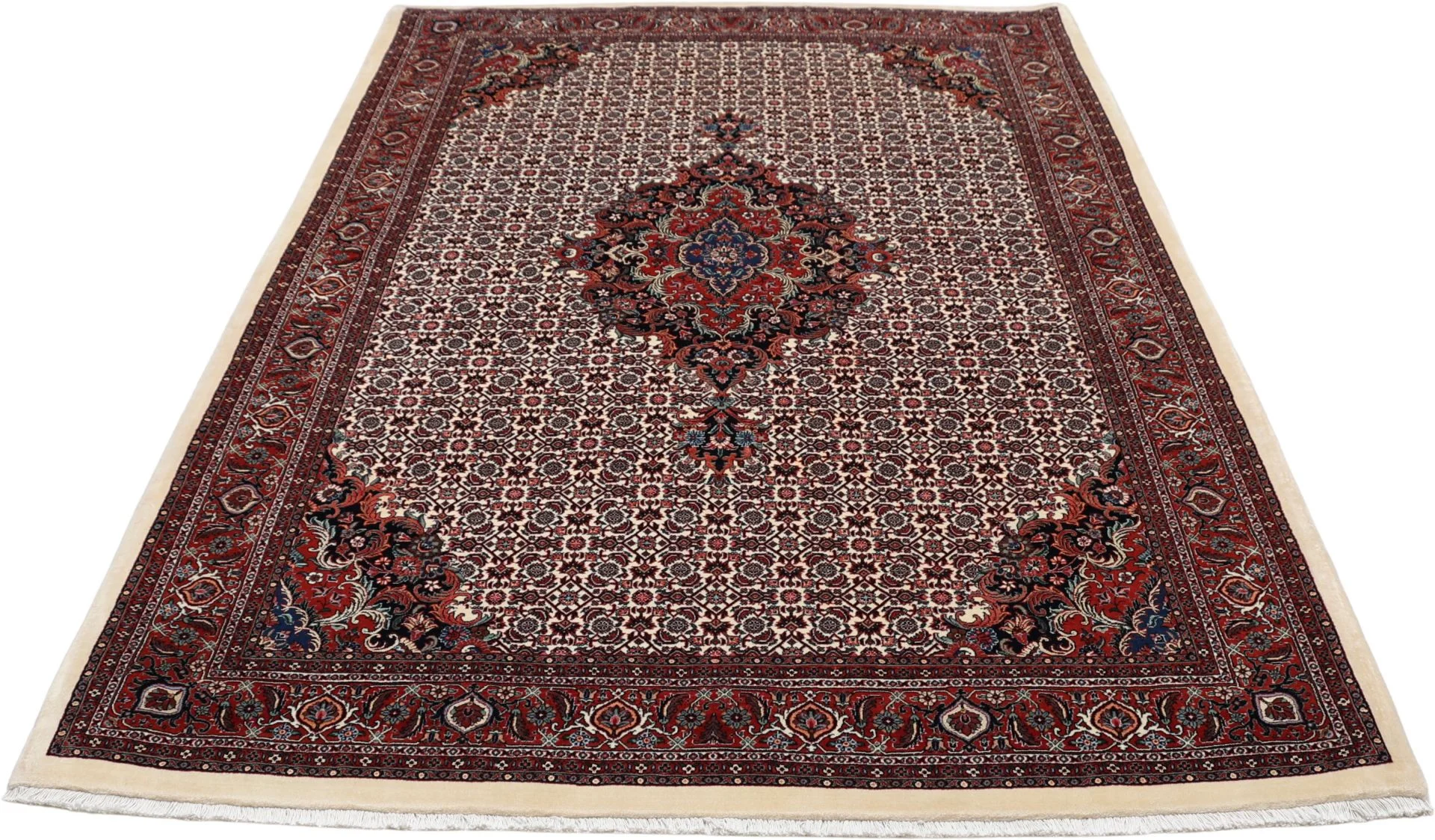 Hand-Knotted Wool & Silk Bijar Persian Rug, 175 × 255 cm