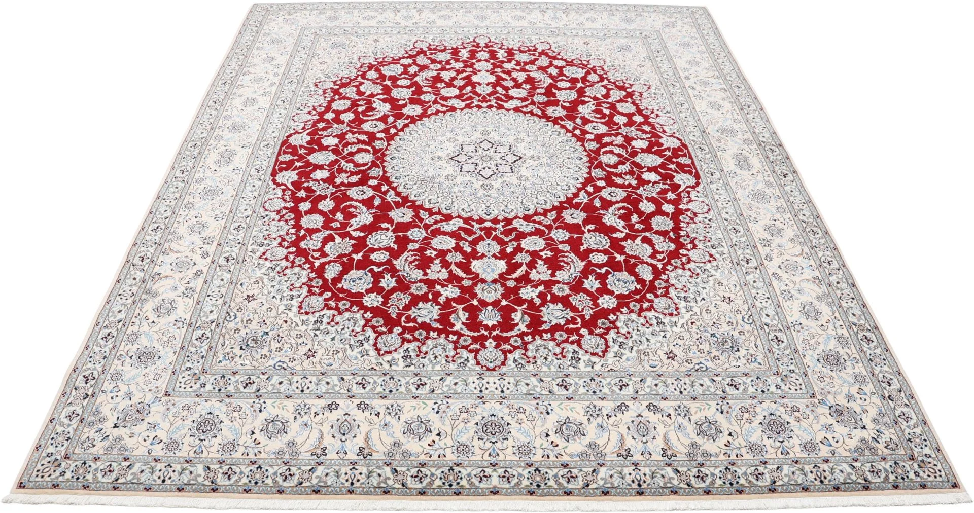 Hand-Knotted Wool Nain Persian Rug, 202 × 255 cm