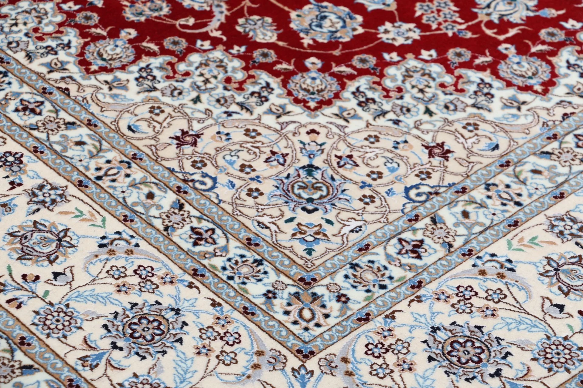 Hand-Knotted Wool Nain Persian Rug, 202 × 255 cm