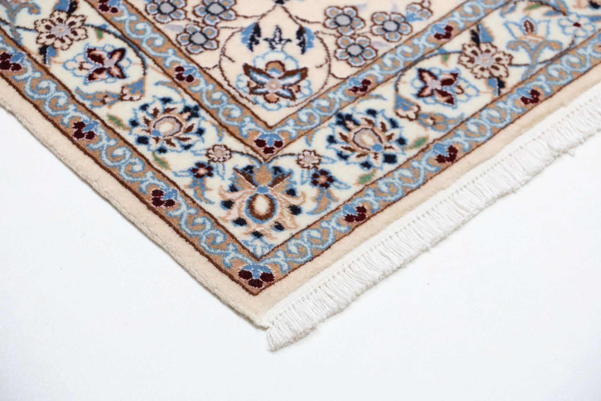Hand-Knotted Wool Nain Persian Rug, 202 × 255 cm