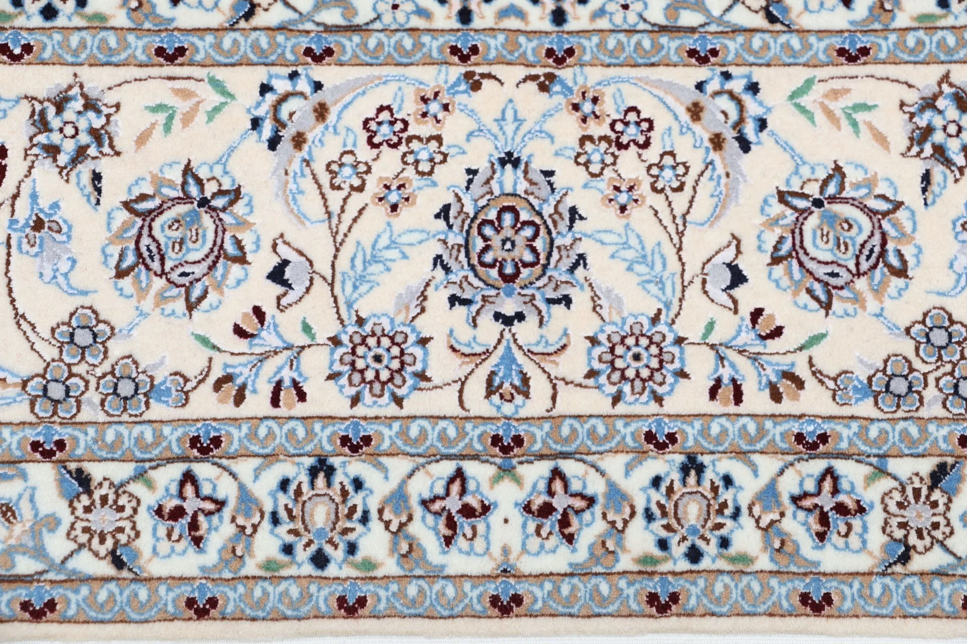 Hand-Knotted Wool Nain Persian Rug, 202 × 255 cm