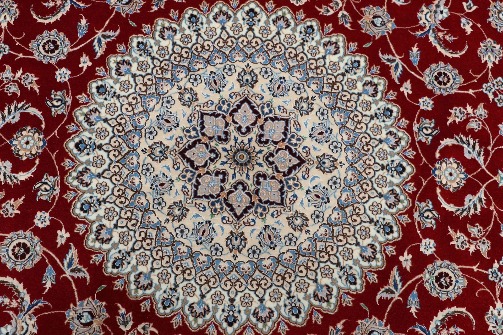Hand-Knotted Wool Nain Persian Rug, 202 × 255 cm