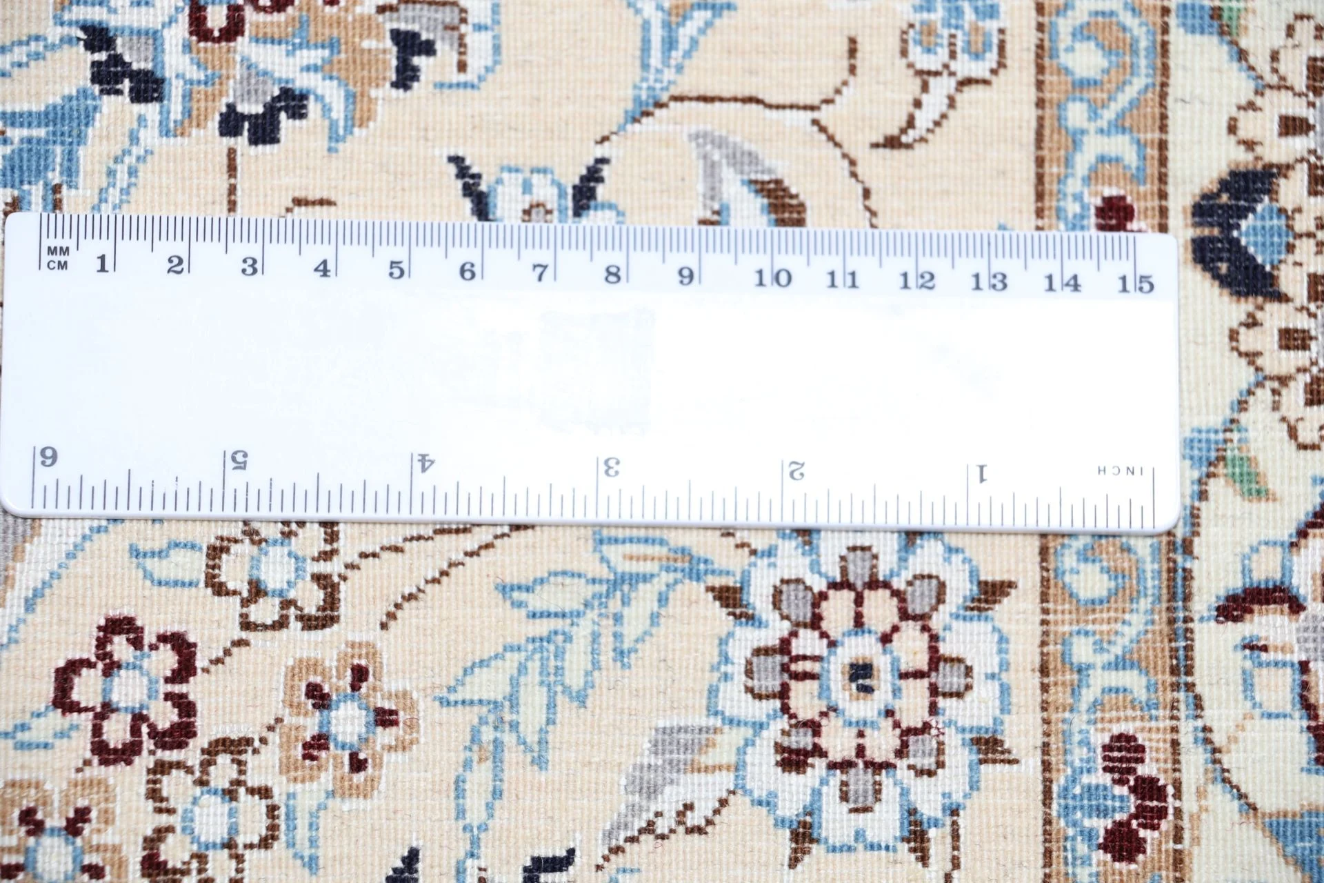 Hand-Knotted Wool Nain Persian Rug, 202 × 255 cm