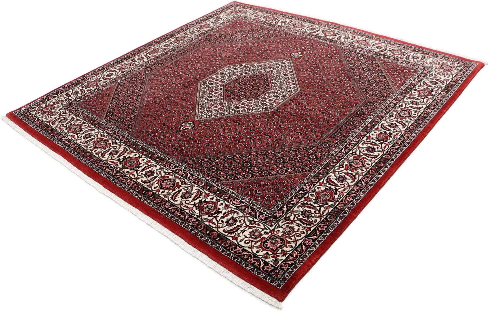 Bijar Persian Rug 204 × 206 cm, Wool & Silk, hand-knotted