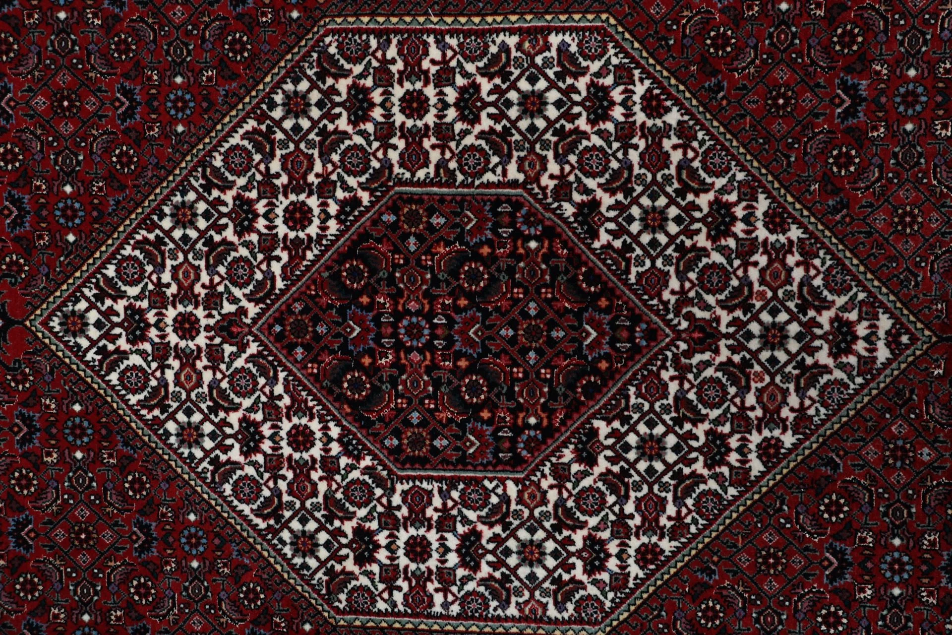 Bijar Persian Rug 204 × 206 cm, Wool & Silk, hand-knotted