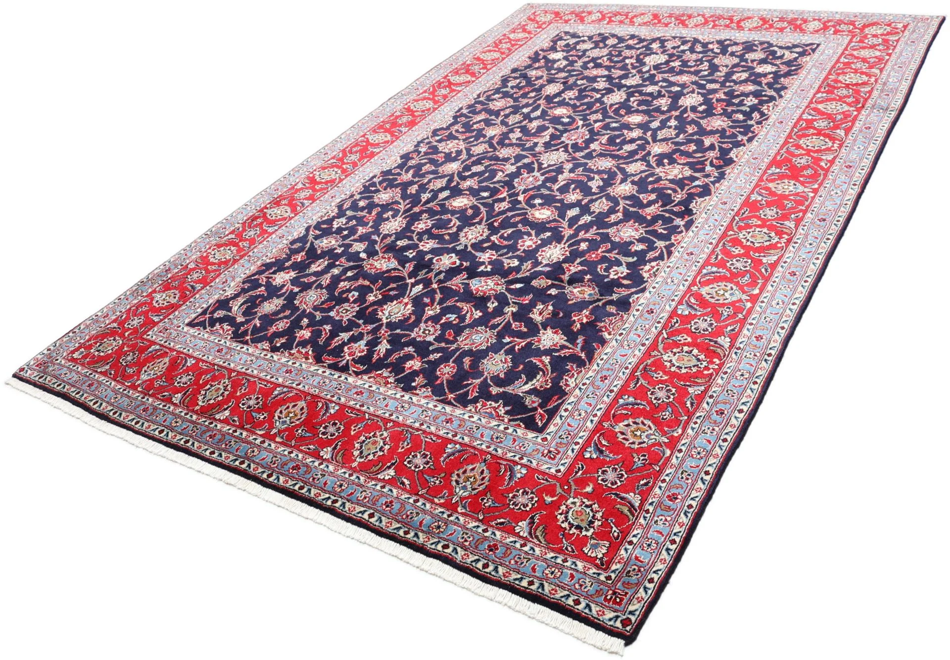 Kashan Persian Rug — hand-knotted, 197 × 299 cm, Wool & Silk