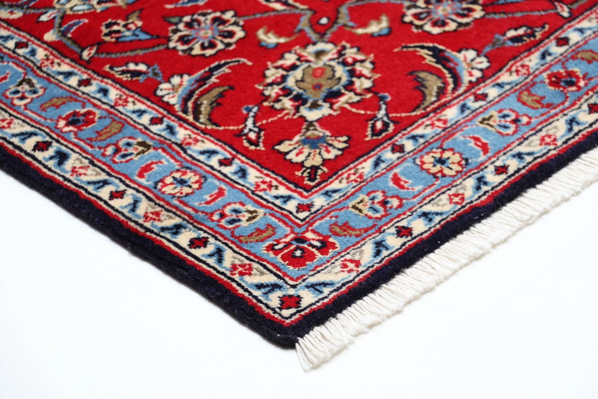 Kashan Persian Rug — hand-knotted, 197 × 299 cm, Wool & Silk