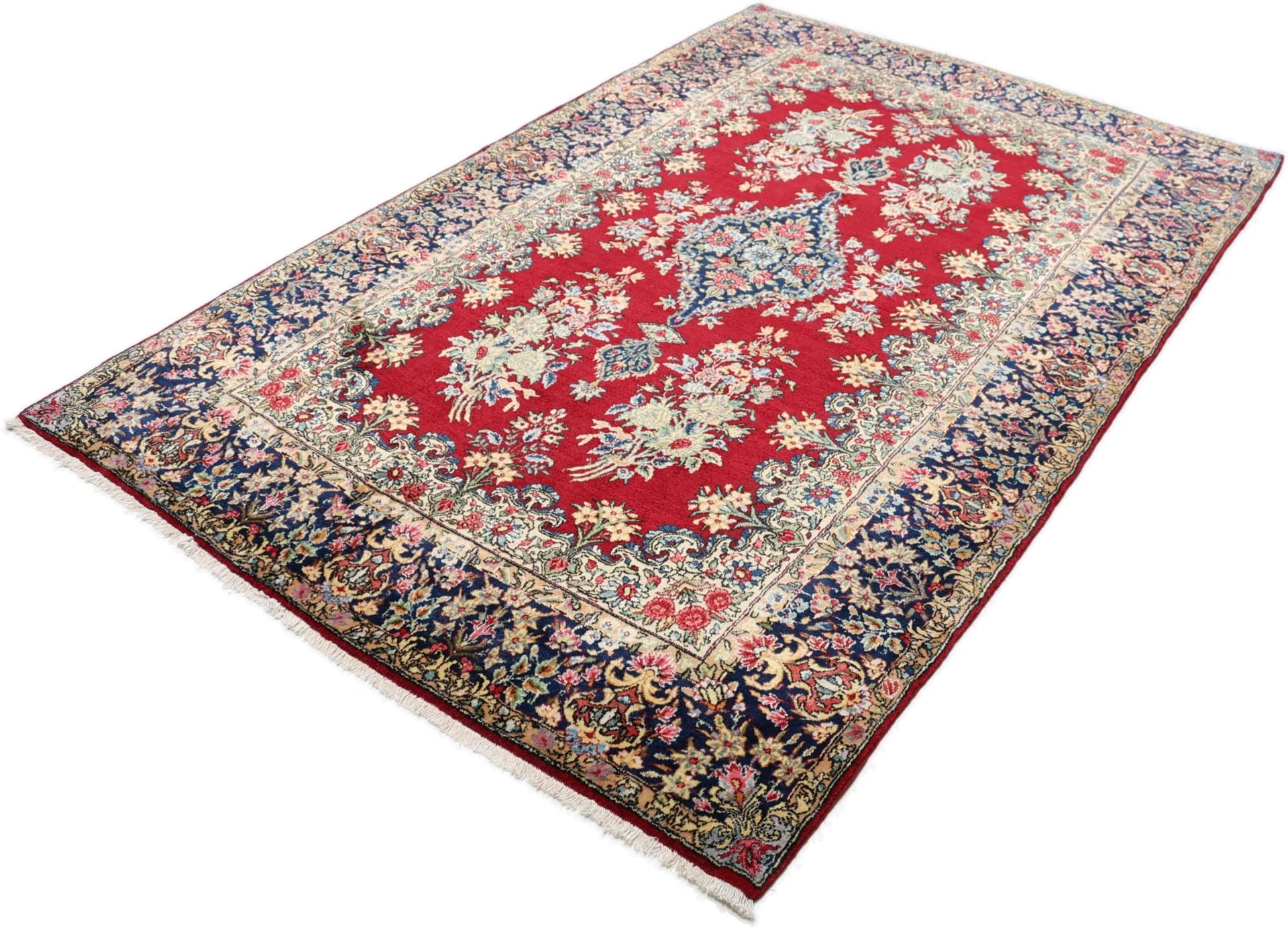 Kerman Persian Rug 148 × 227 cm, Wool, hand-knotted