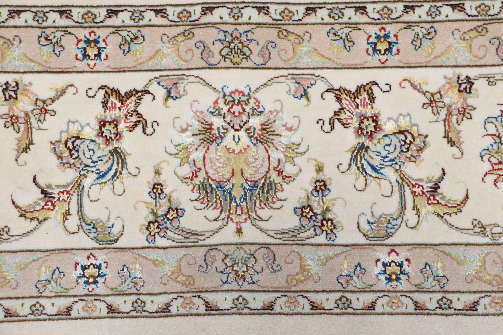 Hand-Knotted Wool & Silk Tabriz Persian Rug, 230 × 285 cm