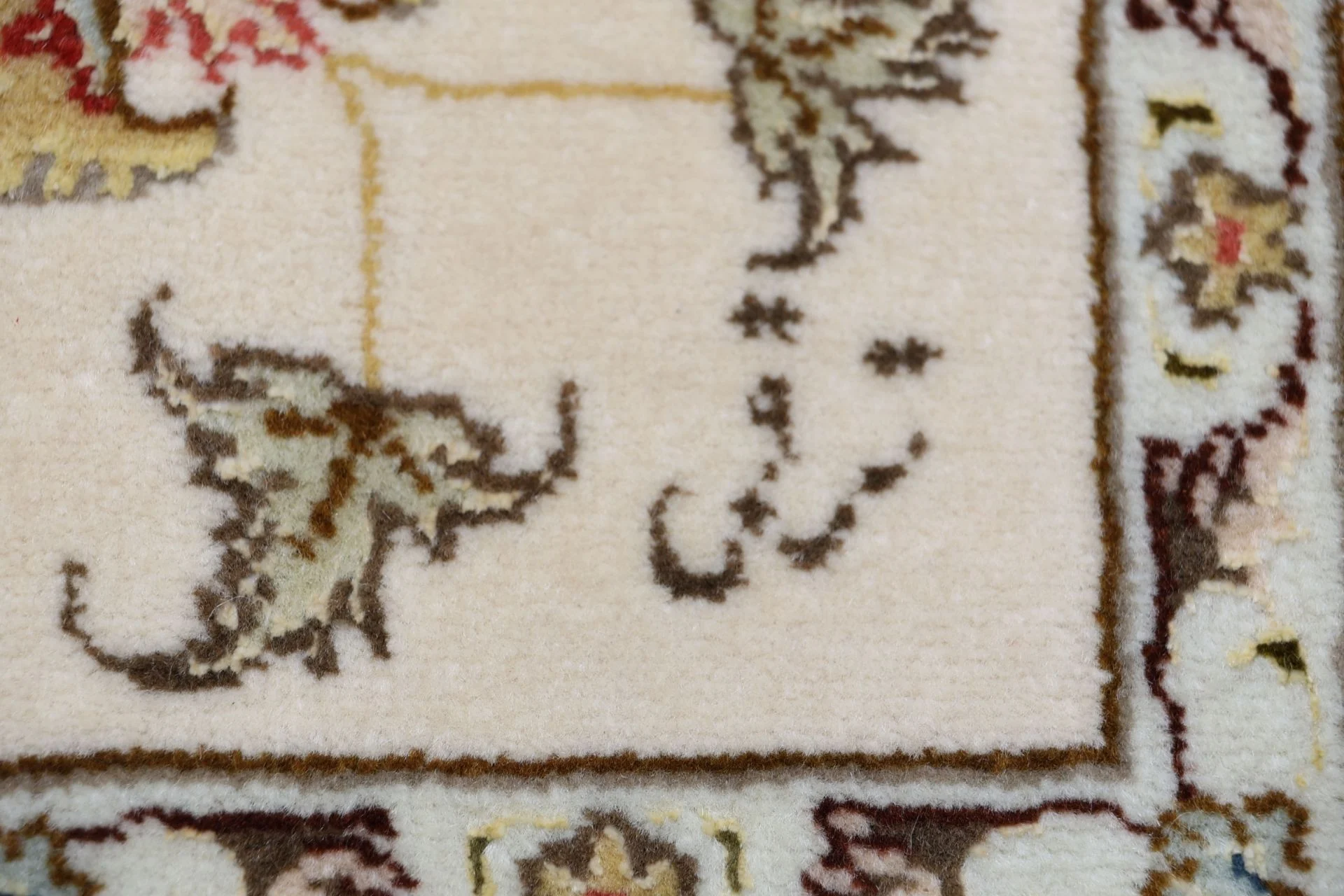 Hand-Knotted Wool & Silk Tabriz Persian Rug, 230 × 285 cm