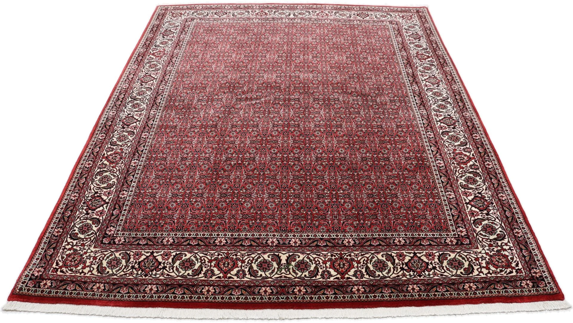 Bijar Persian Rug — hand-knotted, 201 × 262 cm, Wool & Silk
