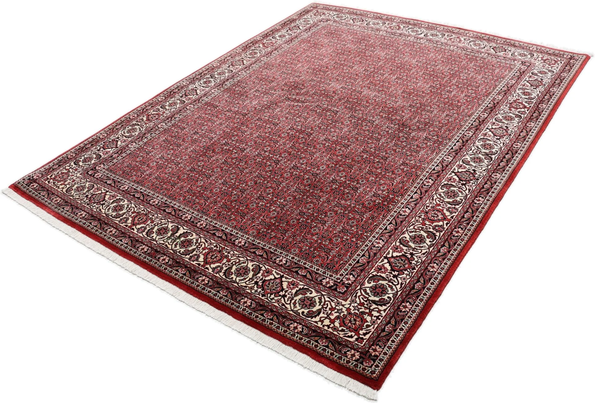 Bijar Persian Rug — hand-knotted, 201 × 262 cm, Wool & Silk