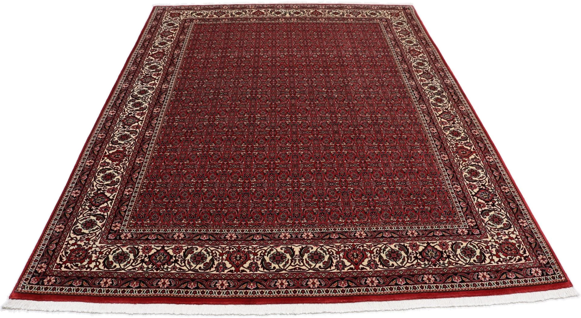 Bijar Persian Rug — hand-knotted, 201 × 262 cm, Wool & Silk