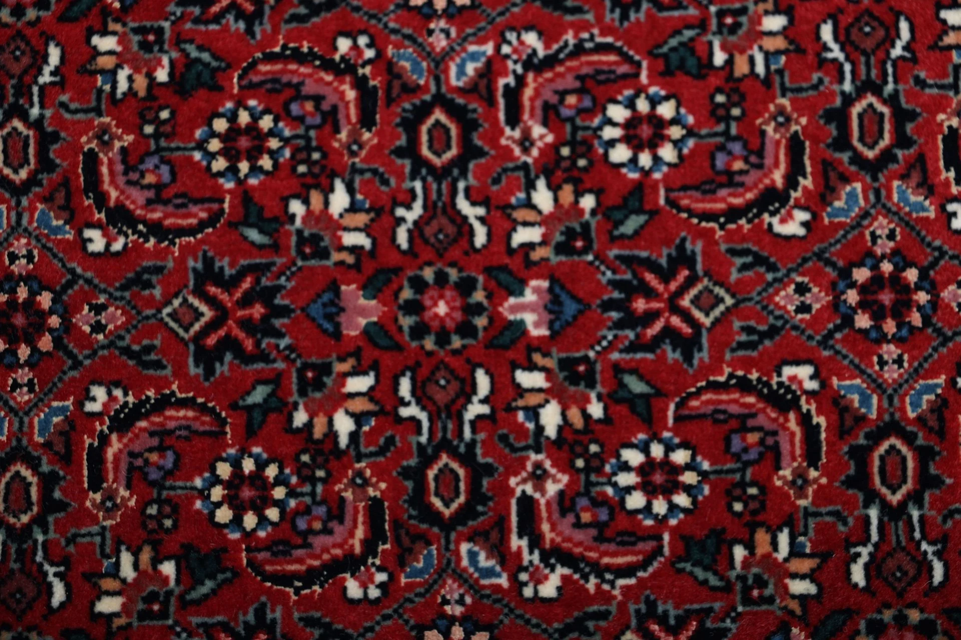Bijar Persian Rug — hand-knotted, 201 × 262 cm, Wool & Silk