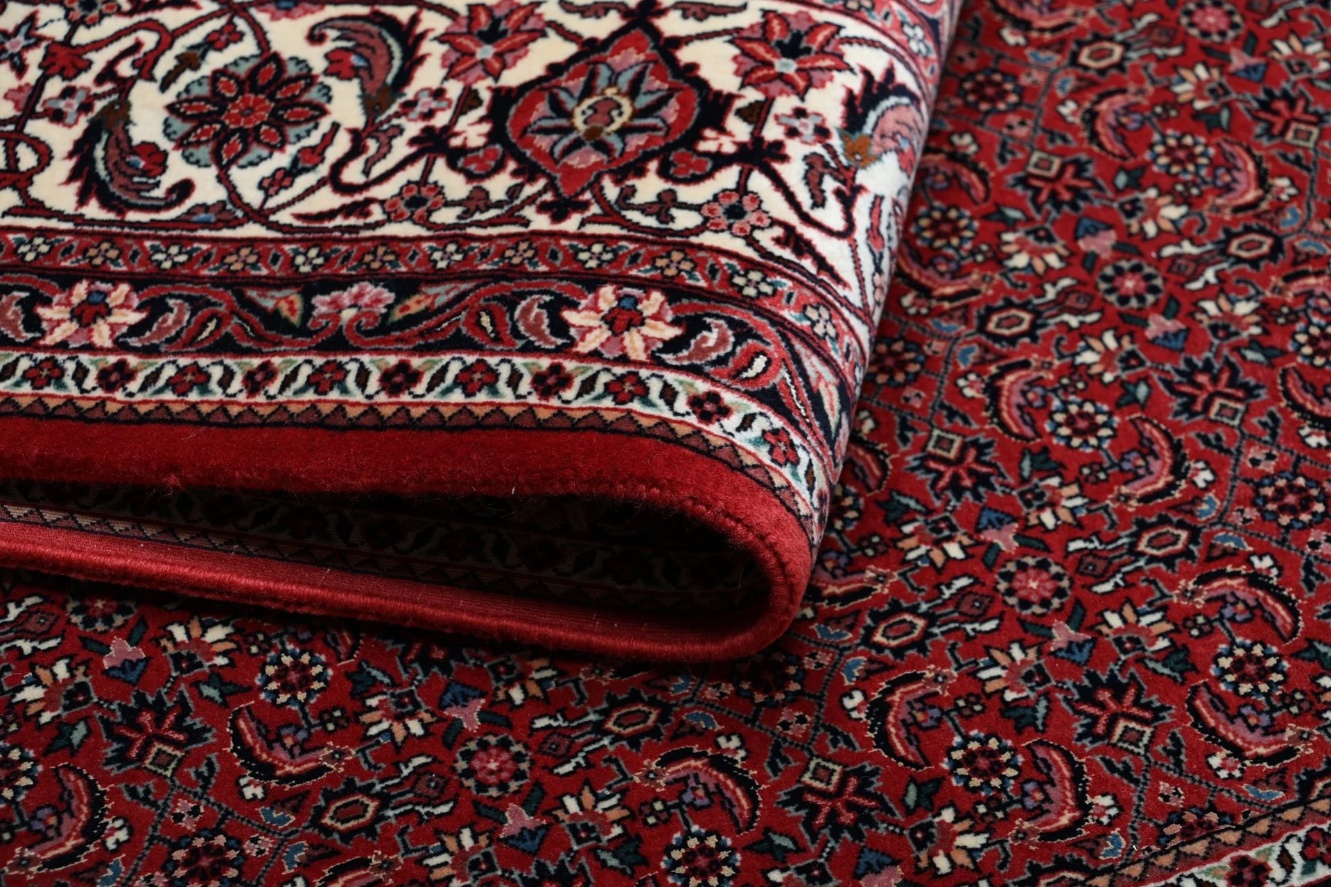Bijar Persian Rug — hand-knotted, 201 × 262 cm, Wool & Silk