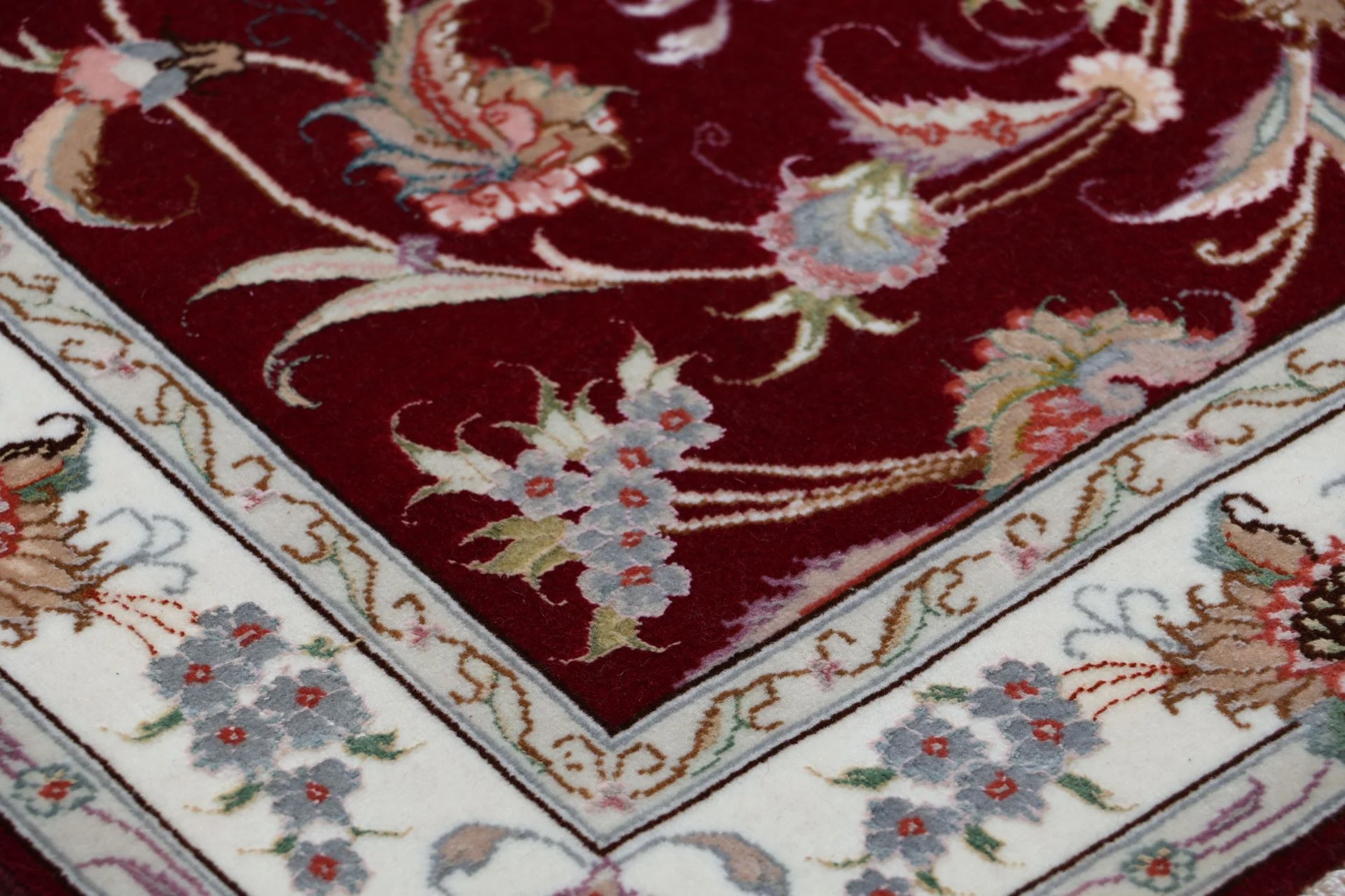 Hand-Knotted Wool & Silk Tabriz Persian Rug, 82 × 328 cm