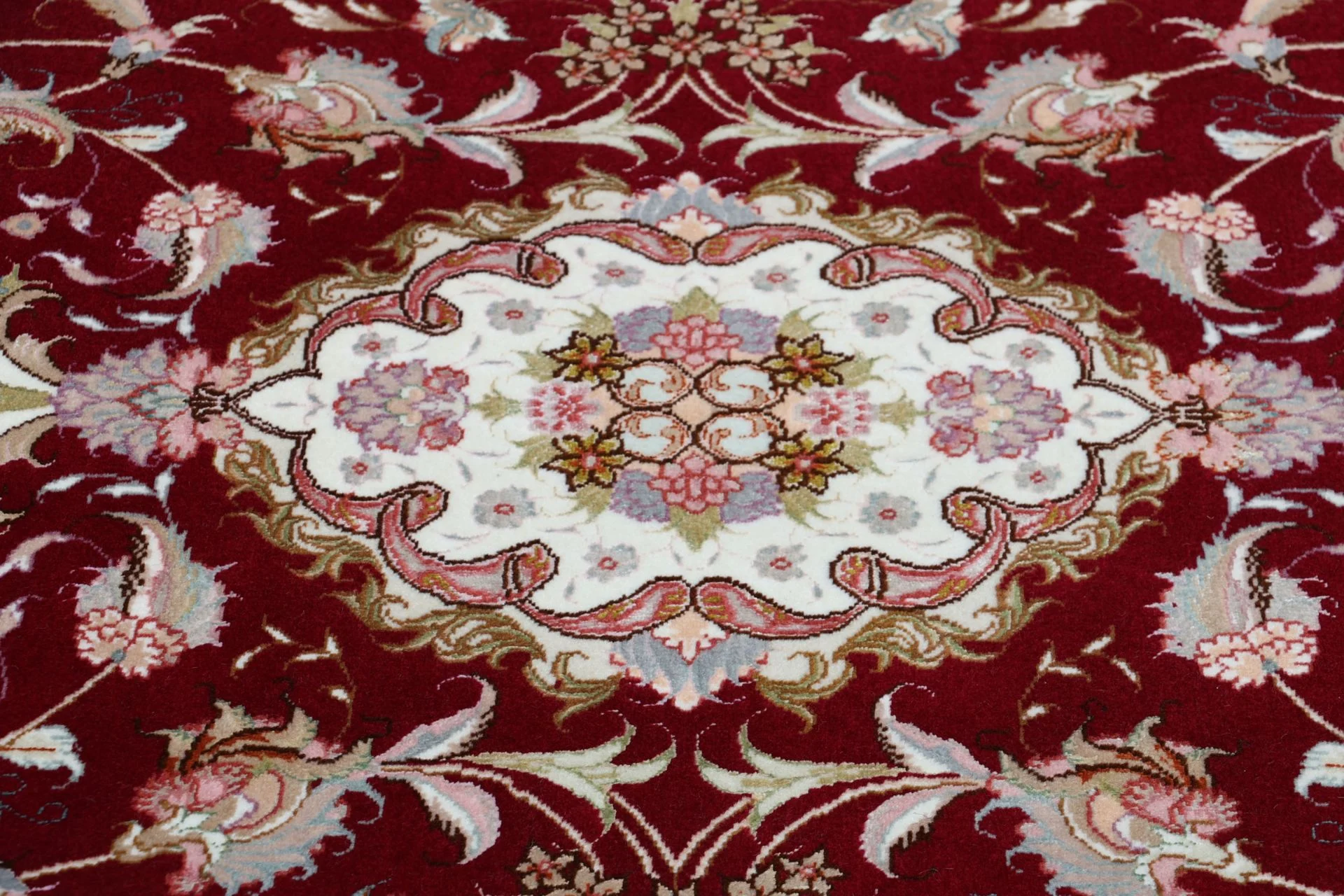 Hand-Knotted Wool & Silk Tabriz Persian Rug, 82 × 328 cm