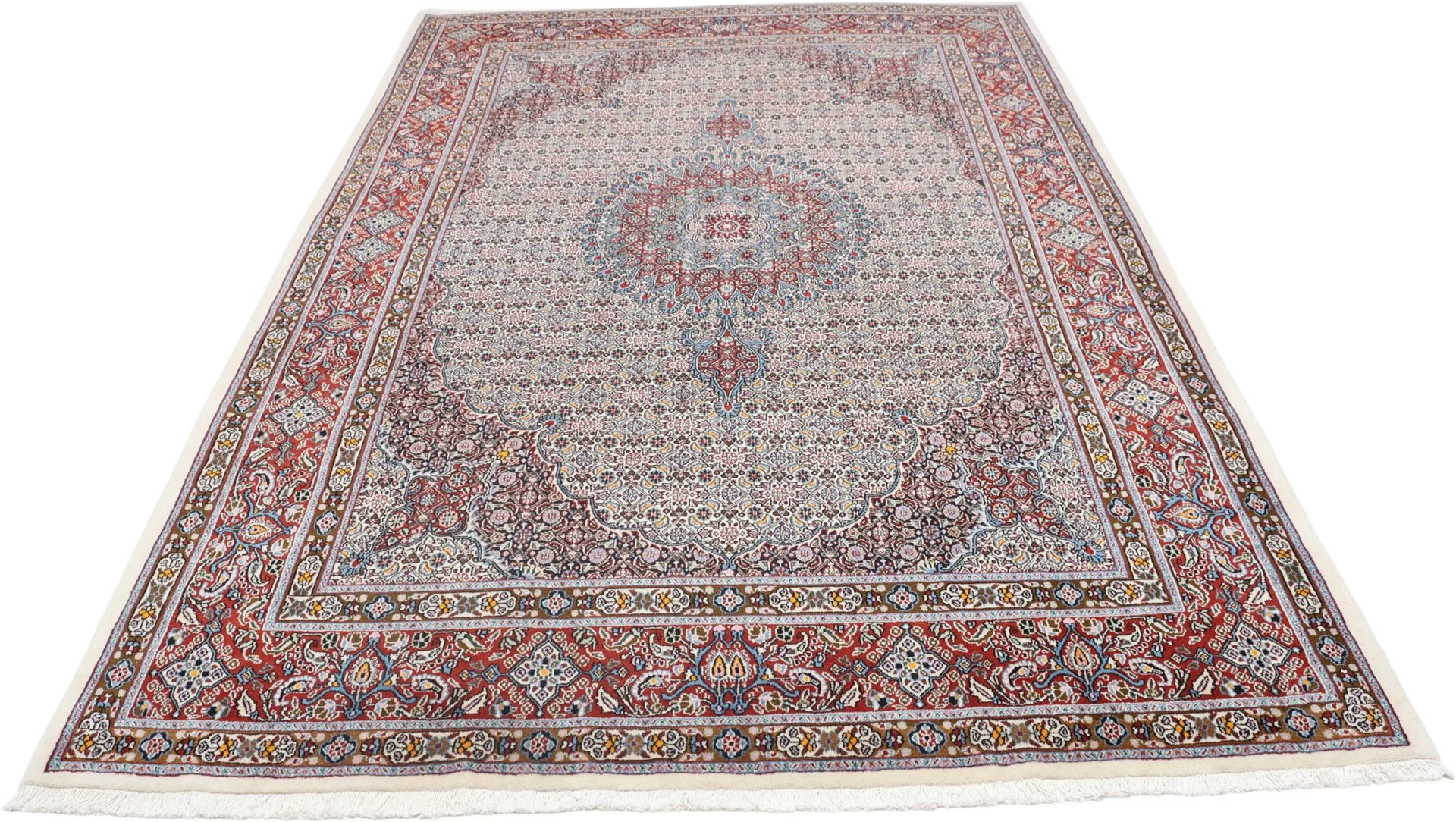 perserteppich-moud-205-x-305-cm-schurwolle-handgeknupft-floral-10 Hand-Knotted Wool Moud Persian Rug, 205 × 305 cm