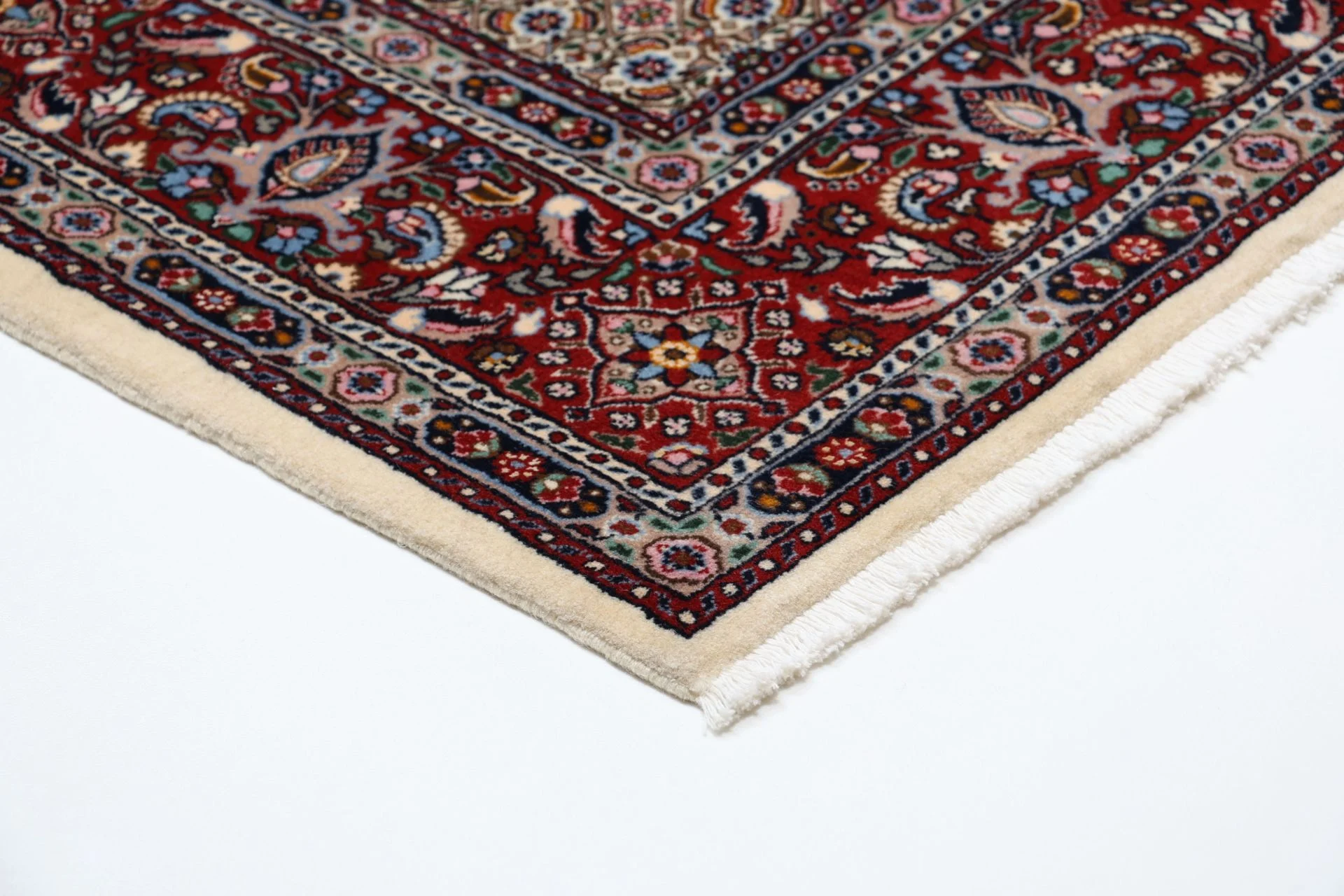 Hand-Knotted Wool & Silk Moud Persian Rug, 170 × 240 cm