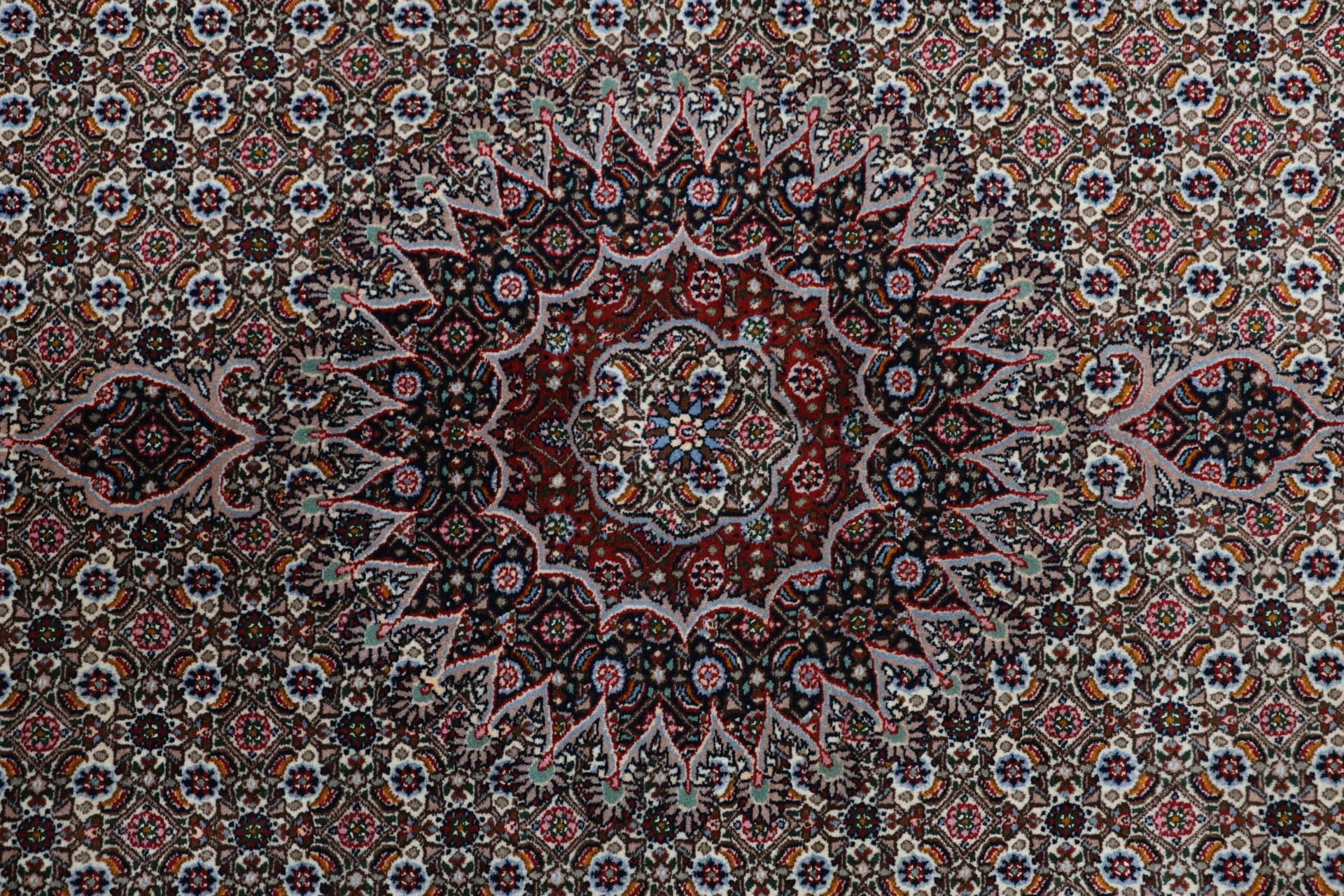 Hand-Knotted Wool & Silk Moud Persian Rug, 170 × 240 cm