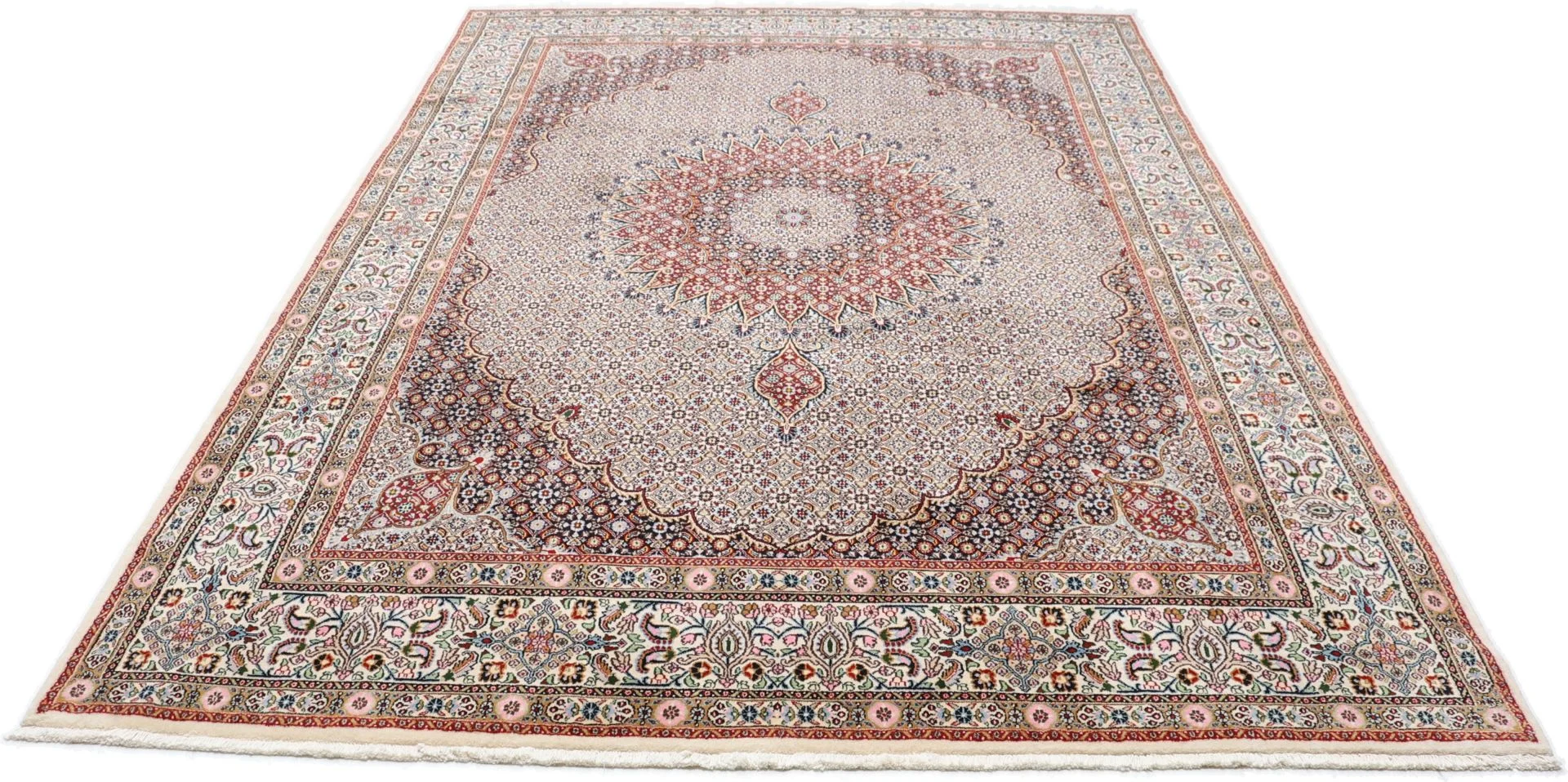 Moud Persian Rug — hand-knotted, 245 × 353 cm, Wool