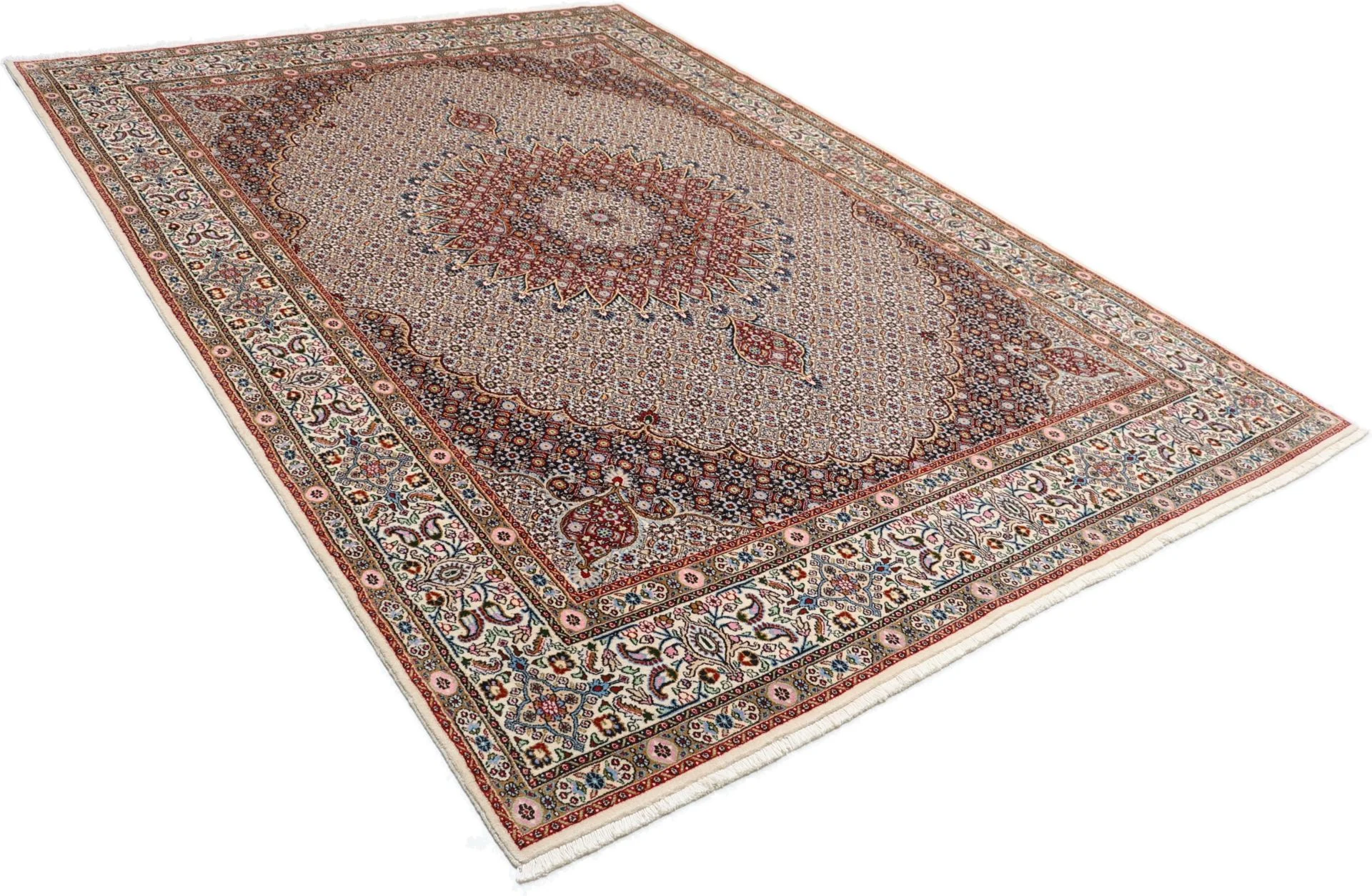 Moud Persian Rug — hand-knotted, 245 × 353 cm, Wool