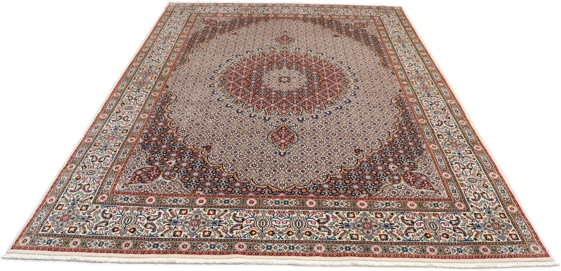 Moud Persian Rug — hand-knotted, 245 × 353 cm, Wool