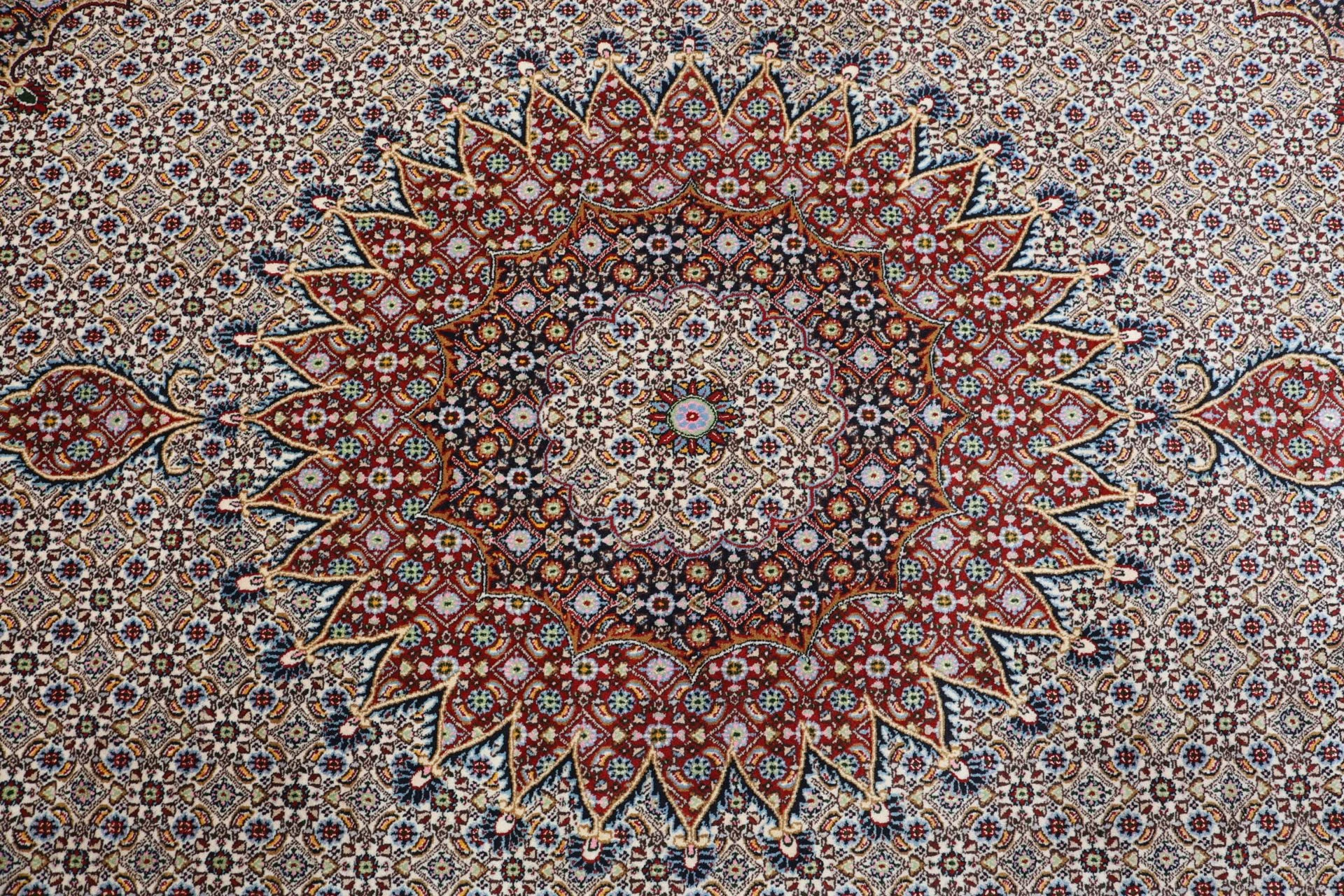 Moud Persian Rug — hand-knotted, 245 × 353 cm, Wool