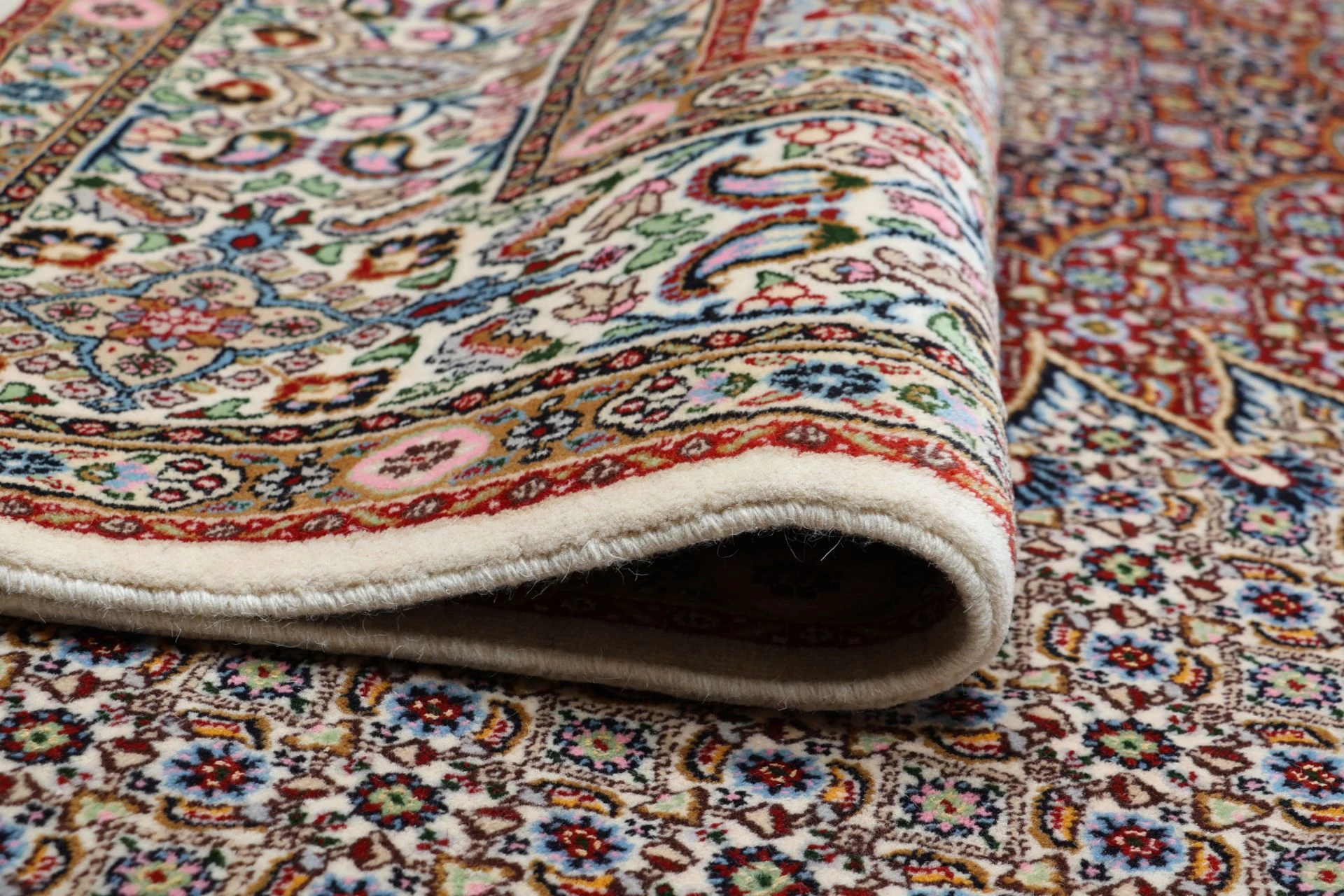 Moud Persian Rug — hand-knotted, 245 × 353 cm, Wool