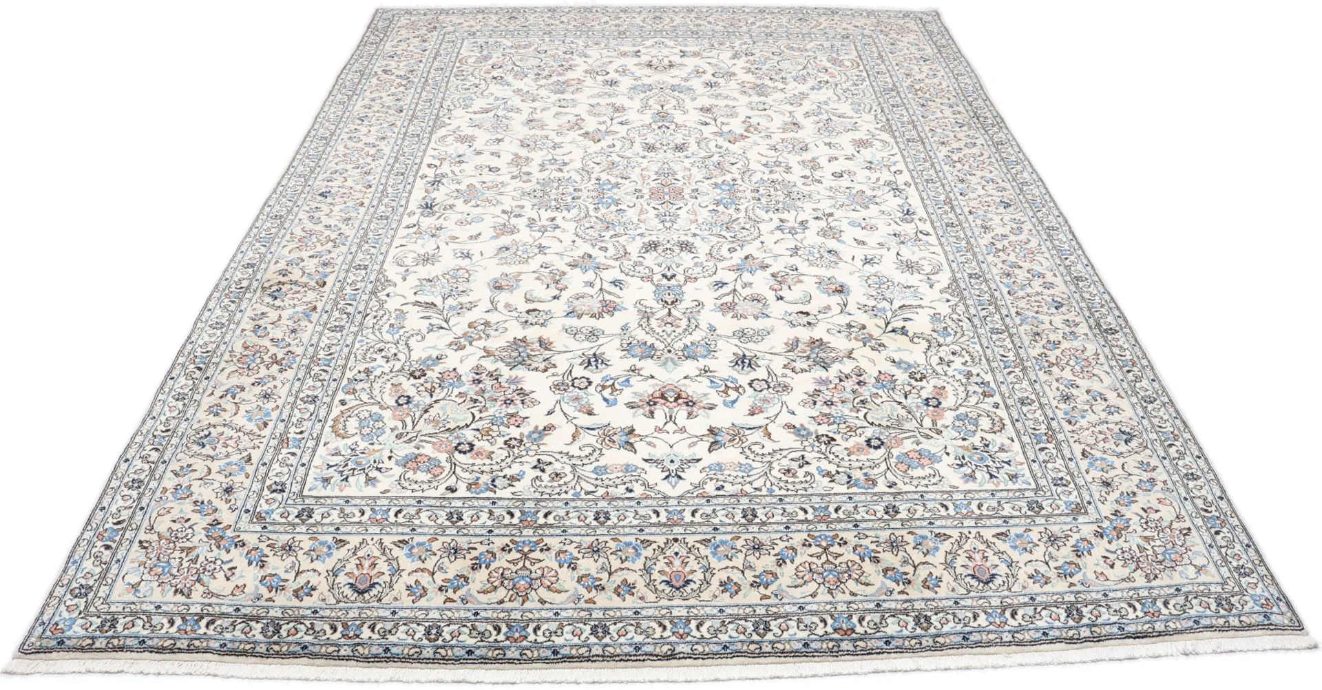 Kashan Persian Rug — hand-knotted, 253 × 345 cm, Wool & Silk