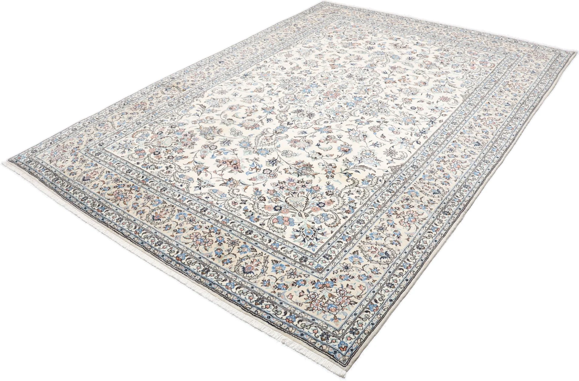Kashan Persian Rug — hand-knotted, 253 × 345 cm, Wool & Silk