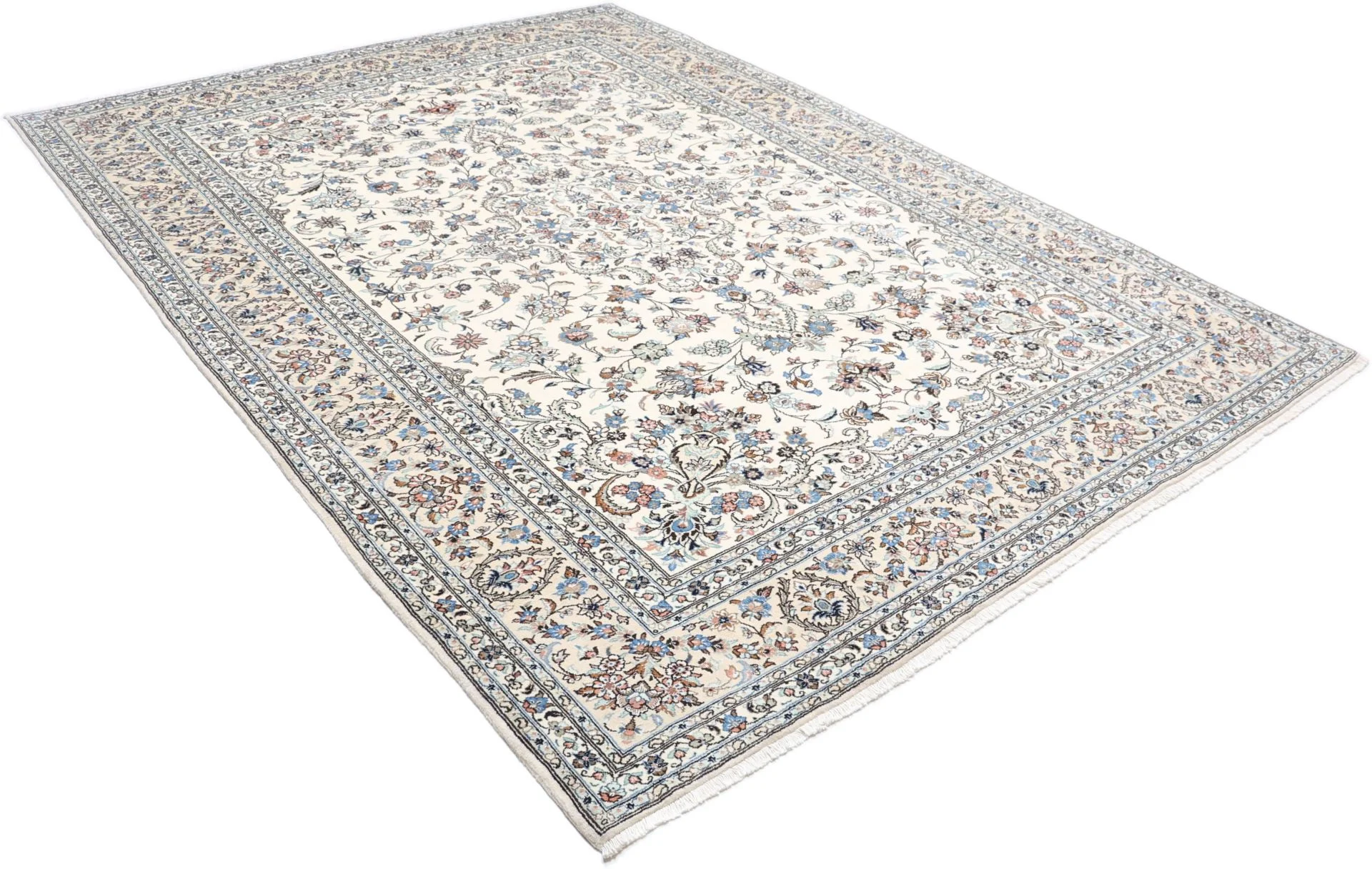 Kashan Persian Rug — hand-knotted, 253 × 345 cm, Wool & Silk