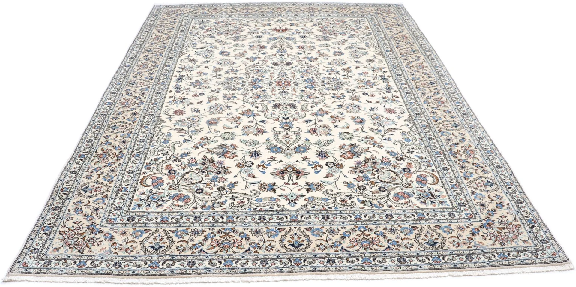 Kashan Persian Rug — hand-knotted, 253 × 345 cm, Wool & Silk