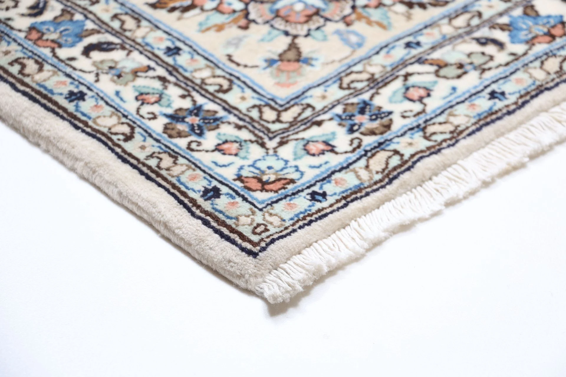 Kashan Persian Rug — hand-knotted, 253 × 345 cm, Wool & Silk