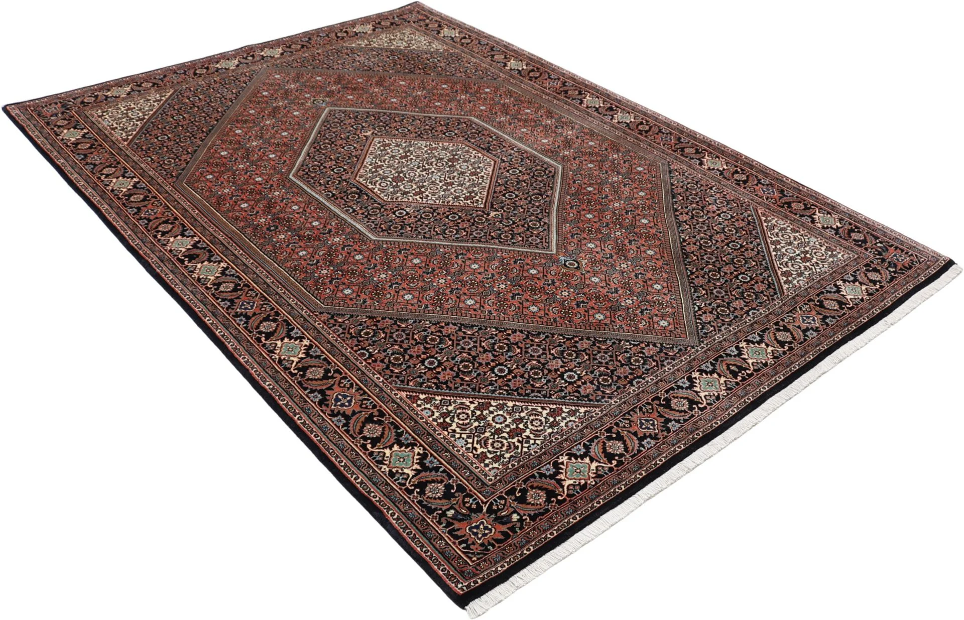 Bijar Persian Rug — hand-knotted, 170 × 240 cm, Wool & Silk