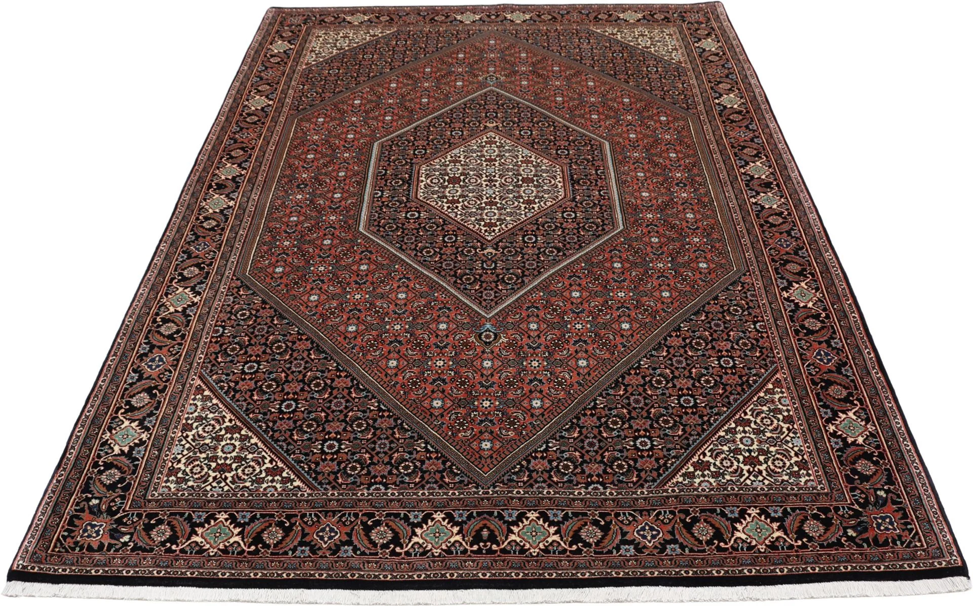 Bijar Persian Rug — hand-knotted, 170 × 240 cm, Wool & Silk