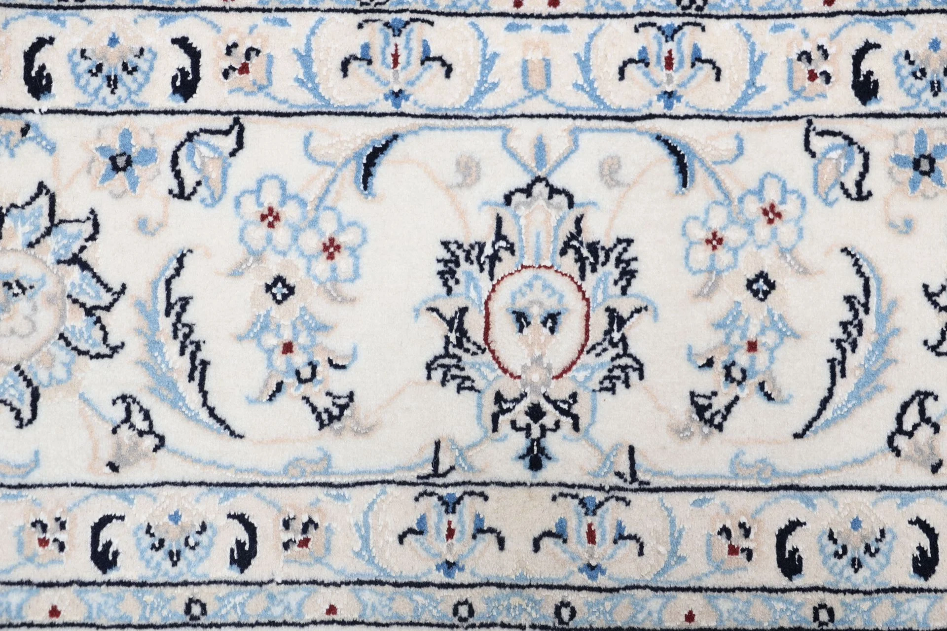Hand-Knotted Wool & Silk Nain Persian Rug, 200 × 290 cm