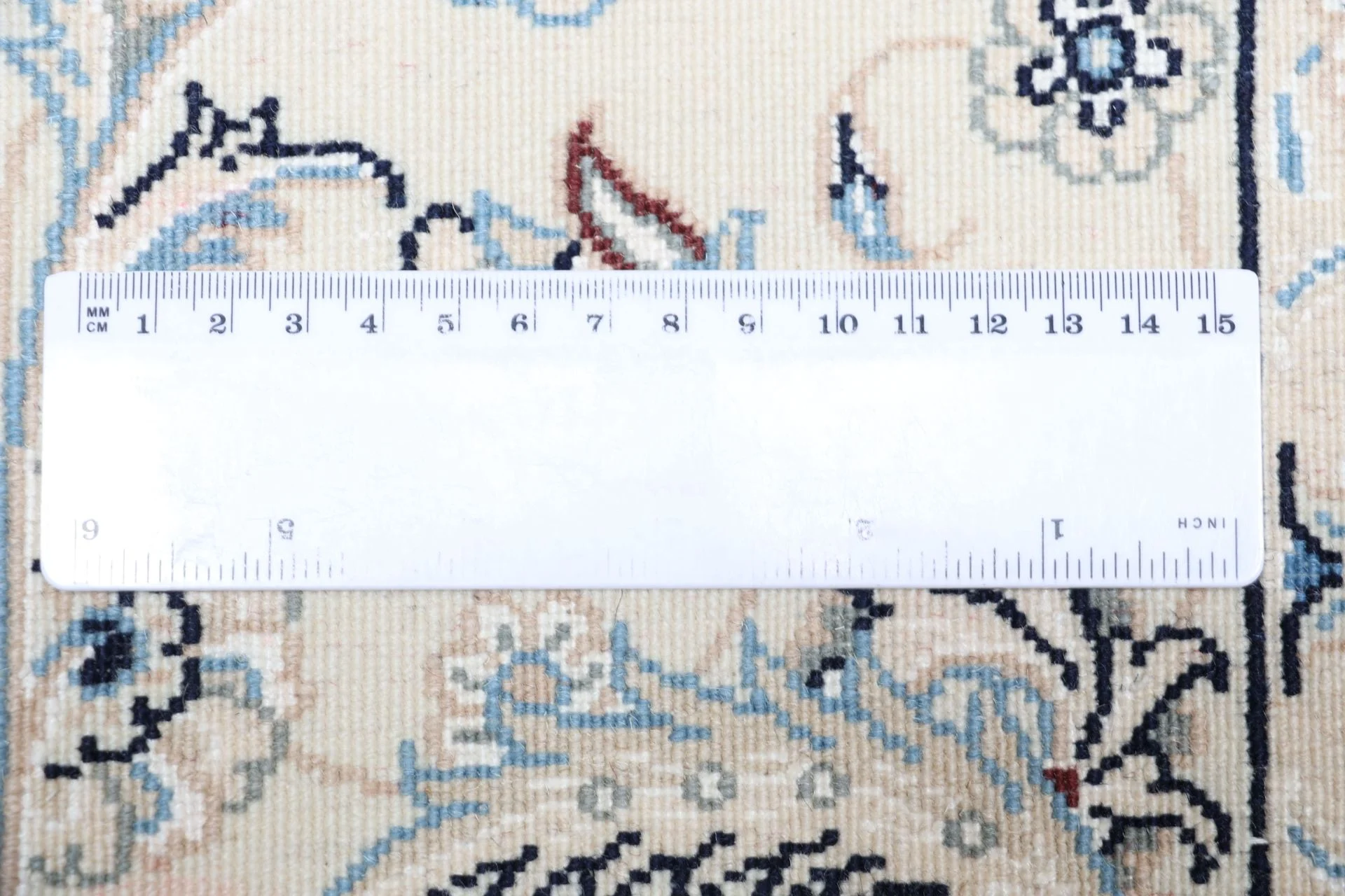 Hand-Knotted Wool & Silk Nain Persian Rug, 200 × 290 cm