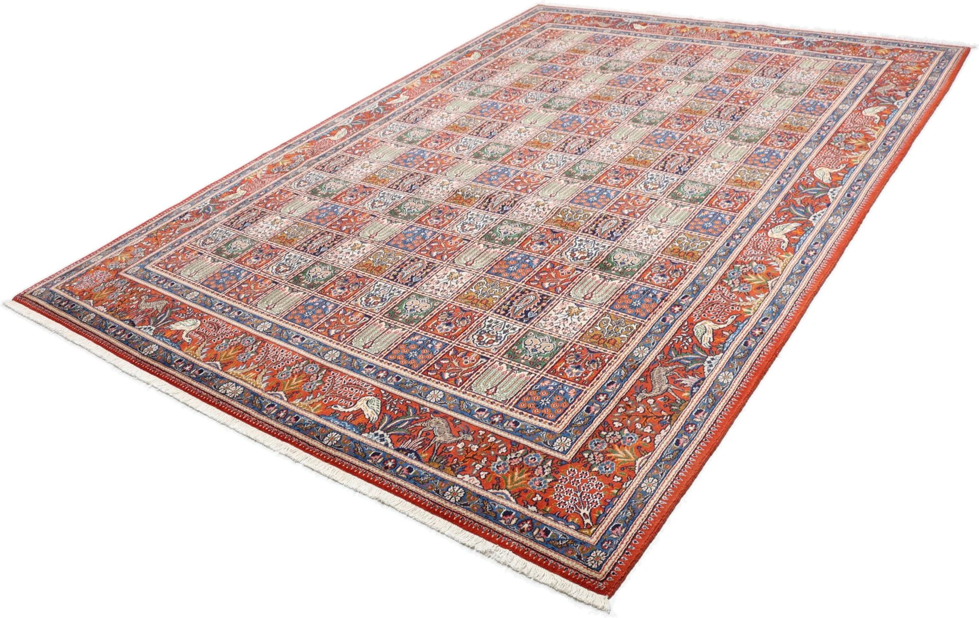 Hand-Knotted Wool Moud Persian Rug, 242 × 350 cm