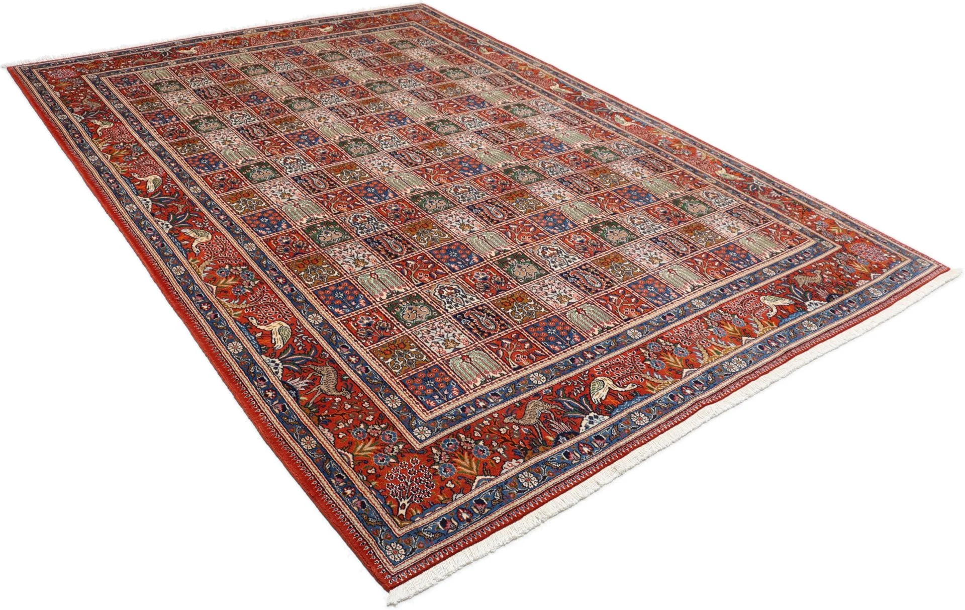 Hand-Knotted Wool Moud Persian Rug, 242 × 350 cm