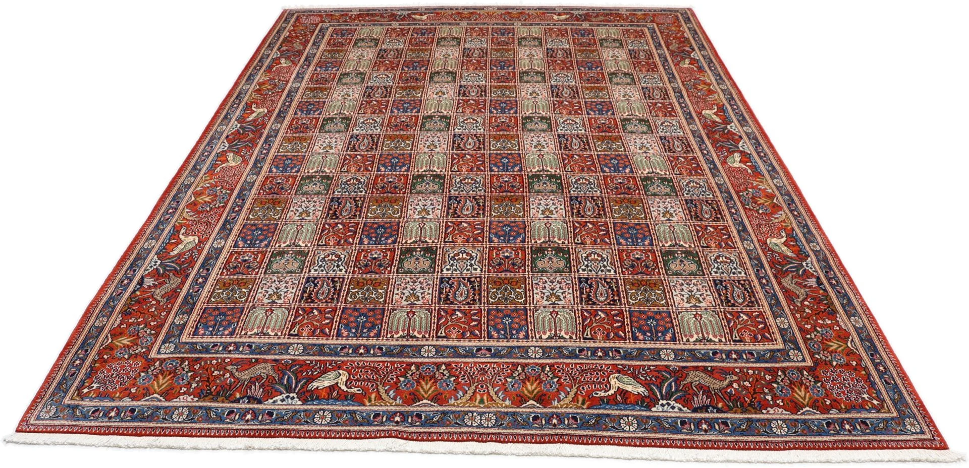 Hand-Knotted Wool Moud Persian Rug, 242 × 350 cm